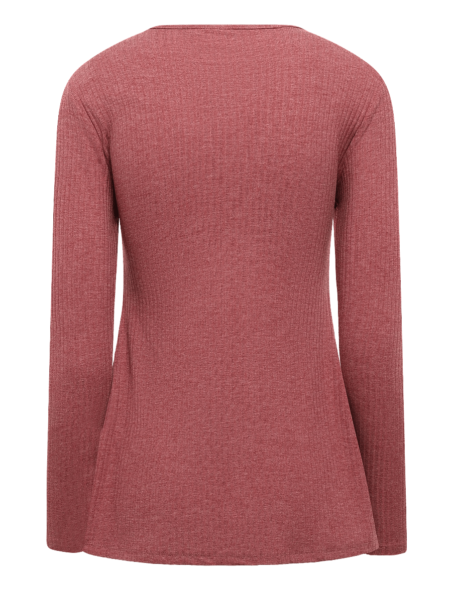 Only Maternity - OLMMALAYA BASE LS O-NECK NURSING TOP JRS - langärmelige blusen - rose brown - 1