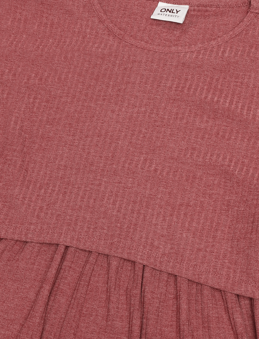 Only Maternity - OLMMALAYA BASE LS O-NECK NURSING TOP JRS - langärmelige blusen - rose brown - 2