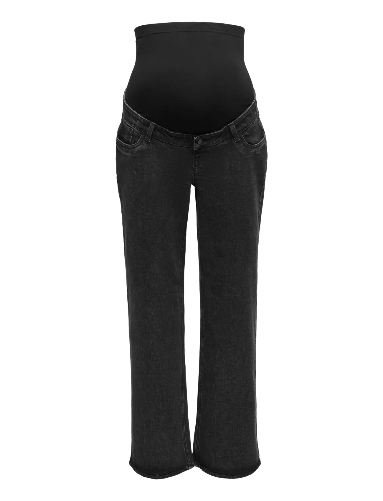 Only Maternity - OLMJUICY WIDE LEG REA889 NOOS - black denim - 1