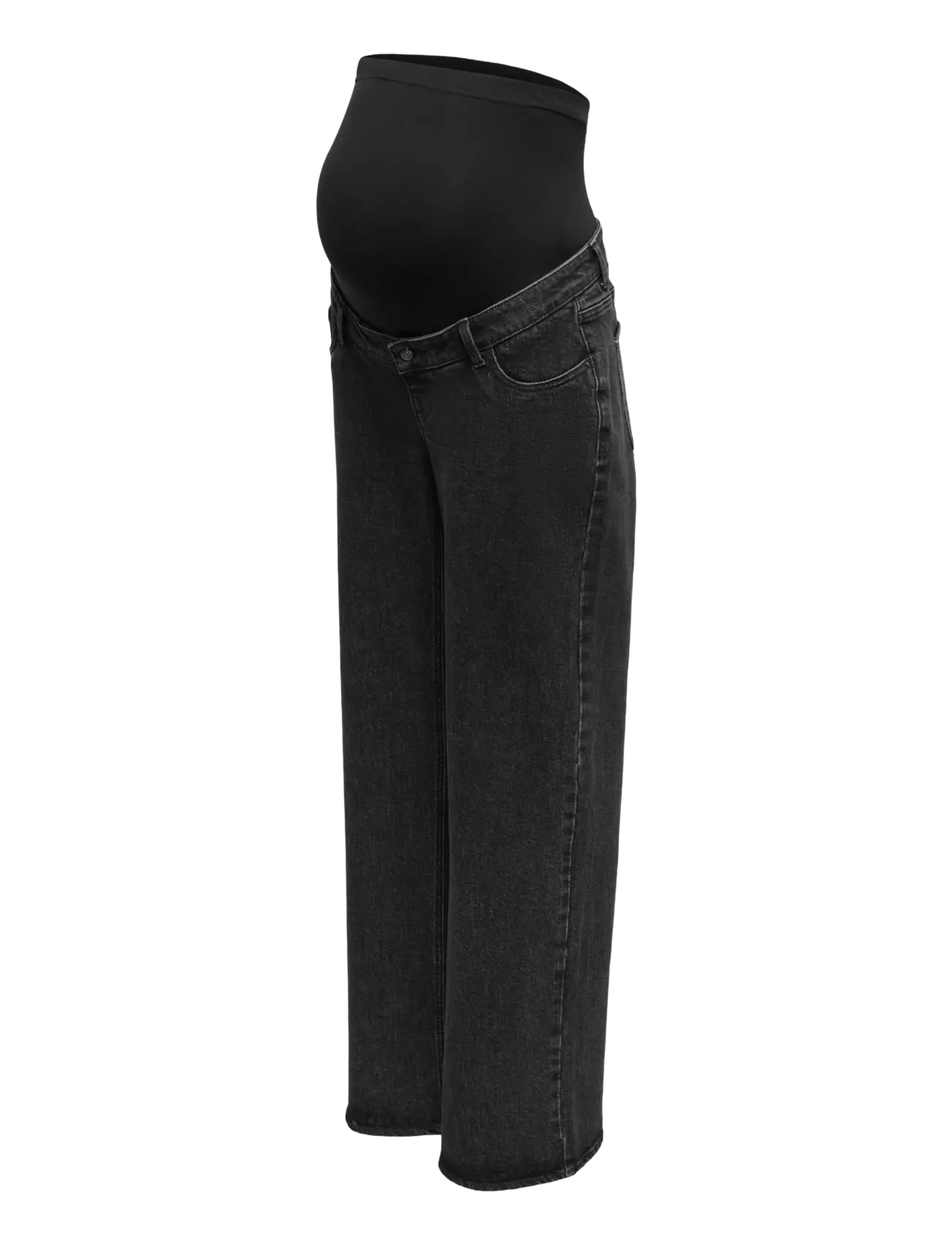 Only Maternity - OLMJUICY WIDE LEG REA889 NOOS - black denim - 3