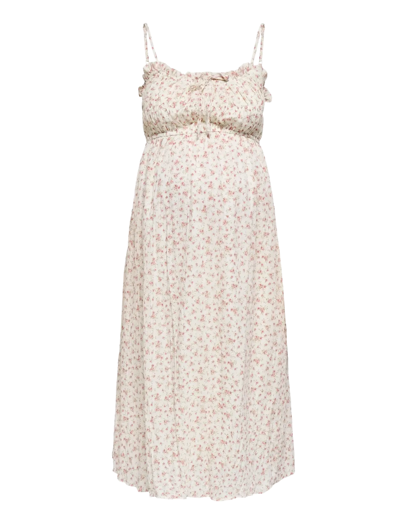 ONLY MATERNITY Olmmary Singlet Blk Kleid Wvn Cream - L - Damen
