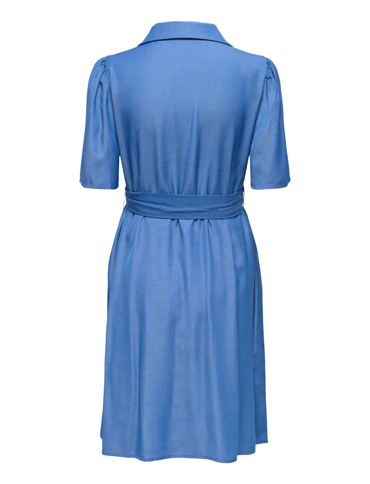 Only Maternity - OLMPANI SS SHIRT BELT ABK DRESS WVN - robes chemises - medium blue denim - 2