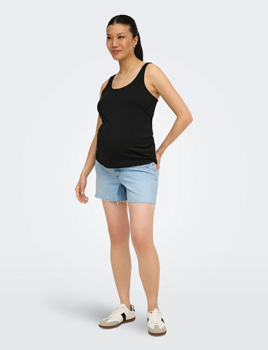 Only Maternity - OLMBLOOM S/L TANK TOP JRS 2-PACK - Ärmellose tops - cloud dancer - 5