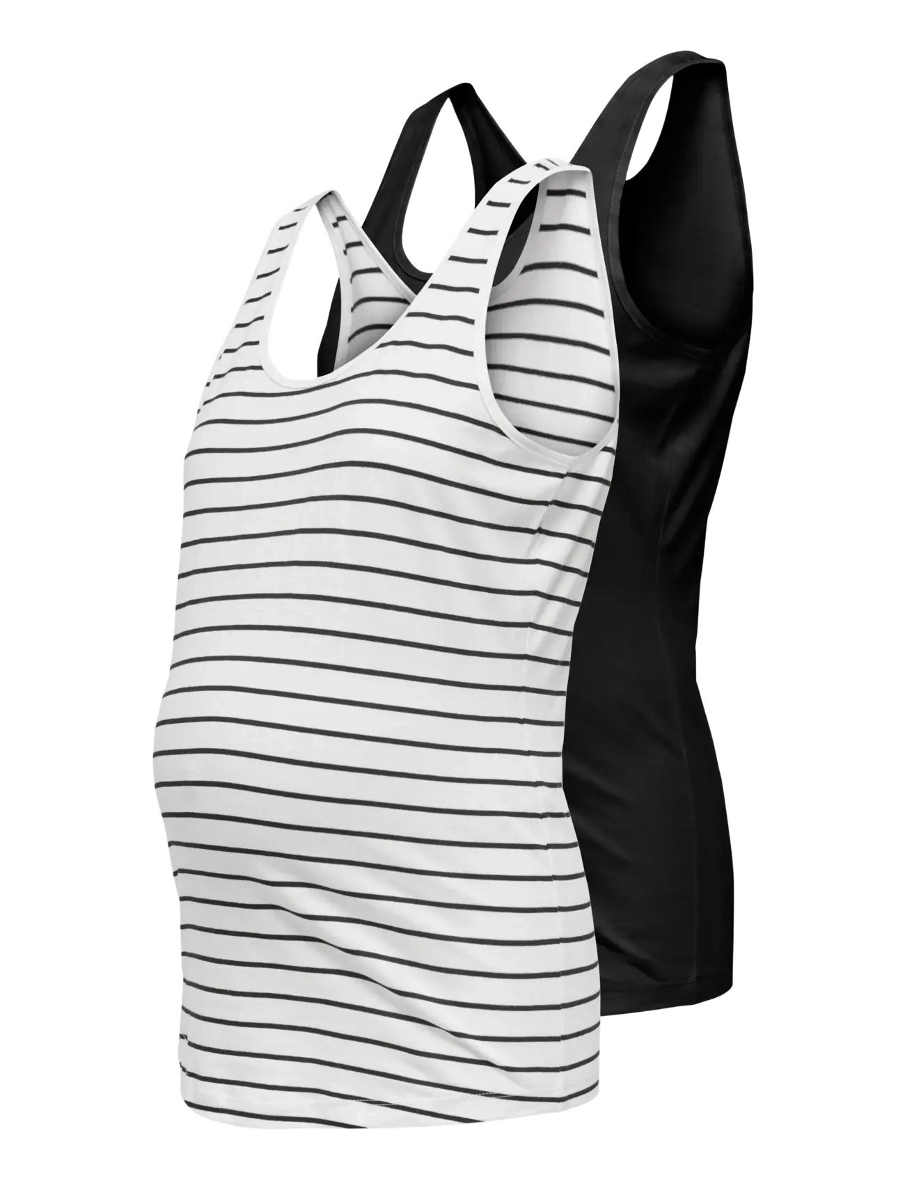 Only Maternity - OLMBLOOM S/L TANK TOP JRS 2-PACK - sleeveless tops - cloud dancer - 2
