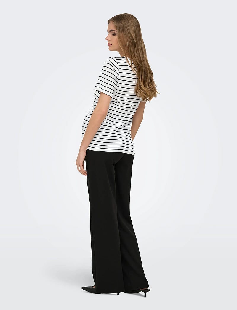 Only Maternity - OLMBLOOM S/S NURSING TOP JRS 2 PACK - alussärgid - cloud dancer - 5