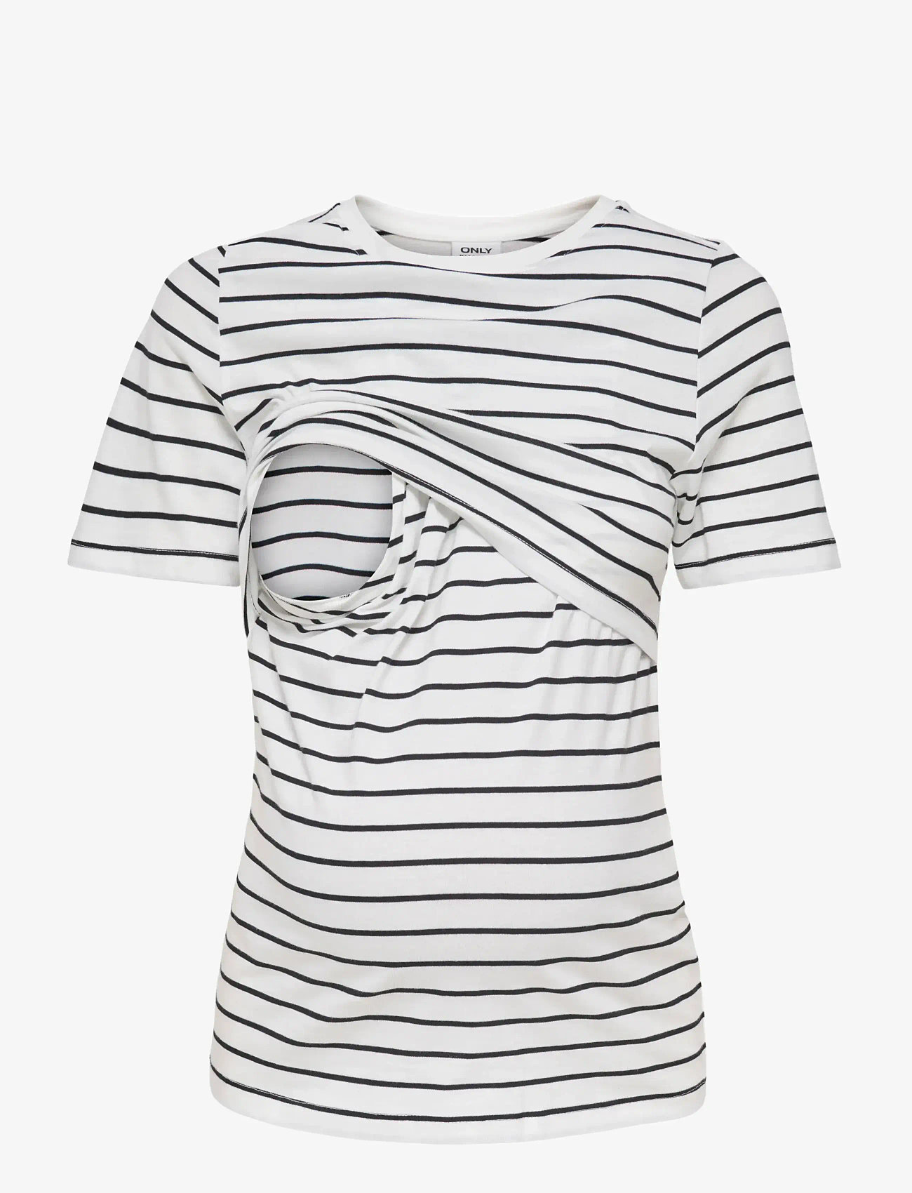 Only Maternity - OLMBLOOM S/S NURSING TOP JRS 2 PACK - alussärgid - cloud dancer - 4