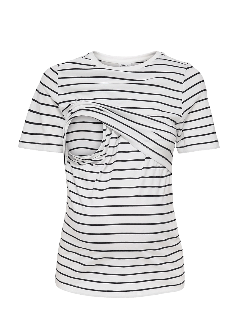 Only Maternity - OLMBLOOM S/S NURSING TOP JRS 2 PACK - alussärgid - cloud dancer - 4