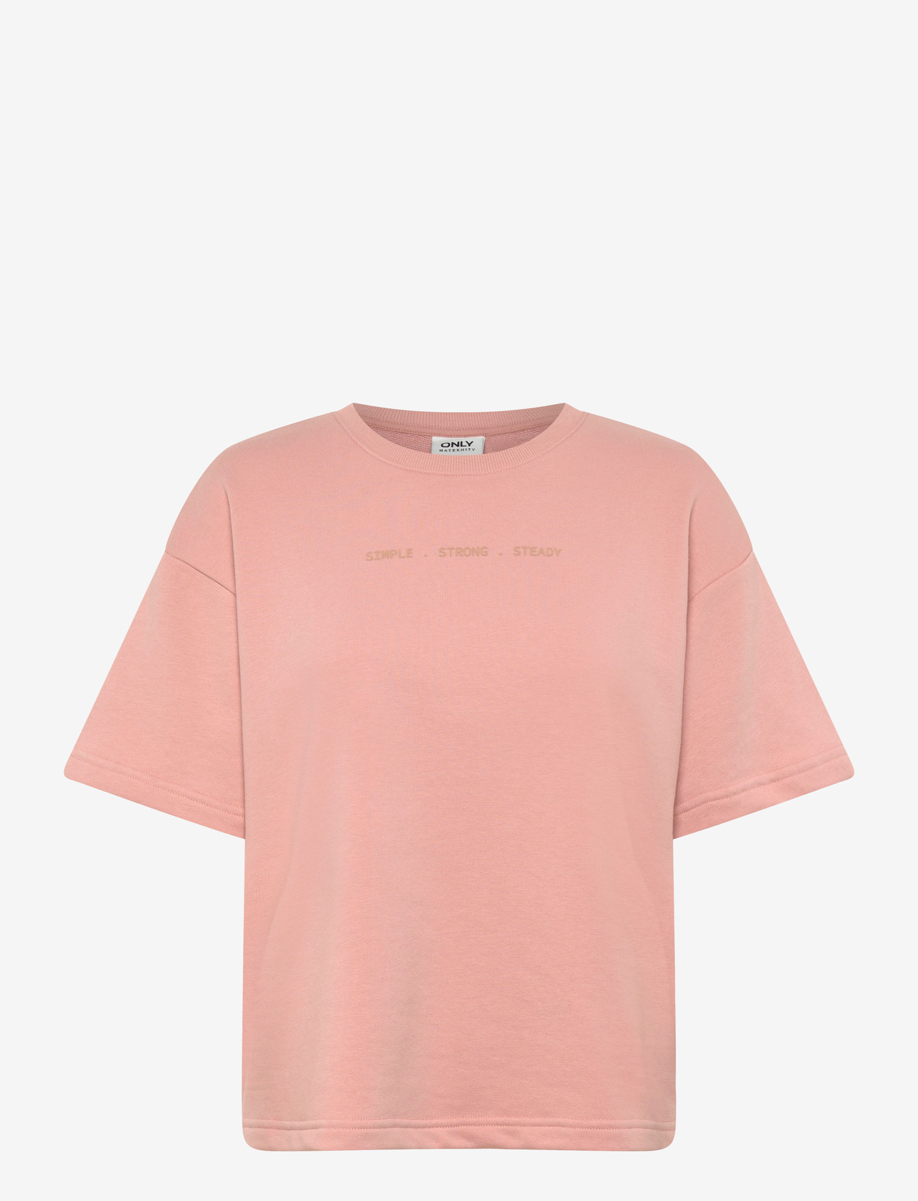 Only Maternity - OLMELENA 2/4 O-NECK SWT JRS - hverdags stil - misty rose - 0