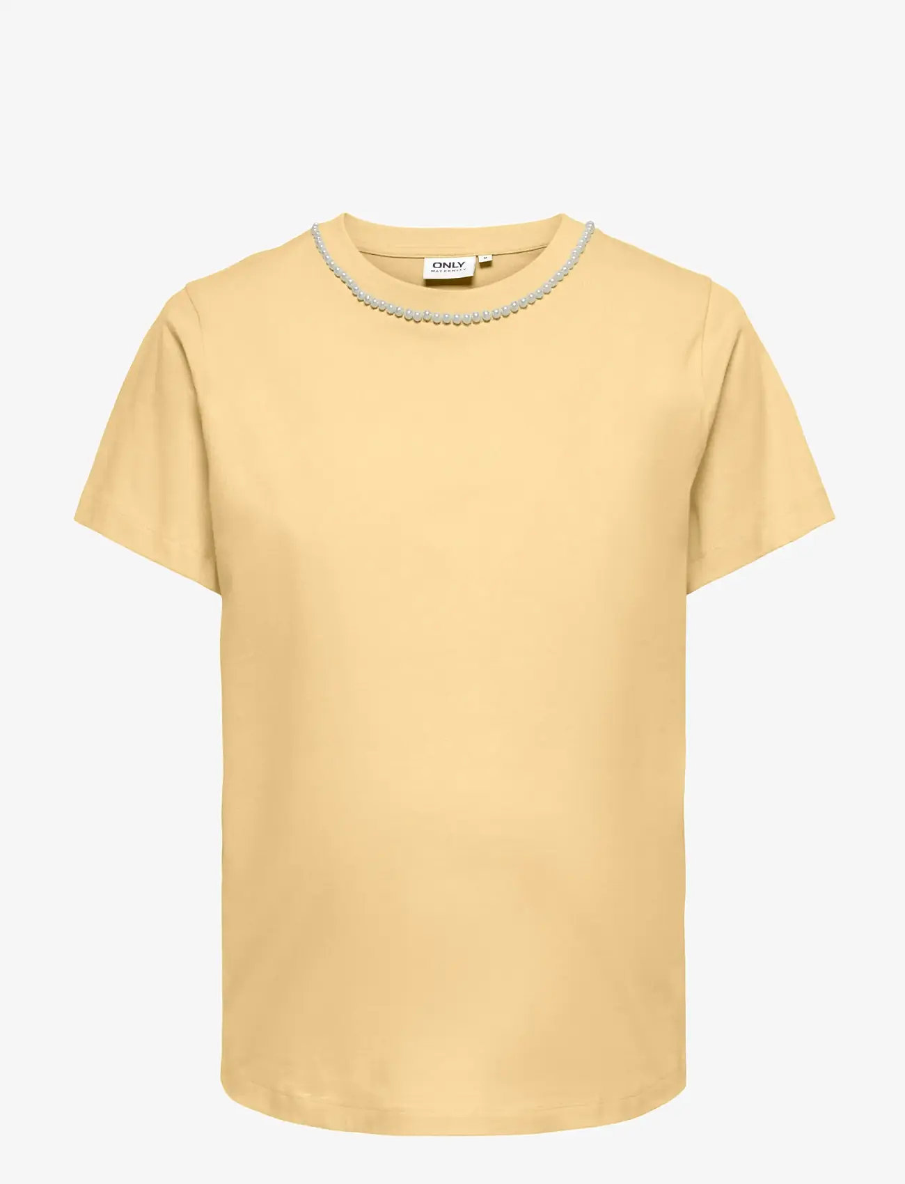 Only Maternity - OLMCHELSEA S/S EMB TOP BOX JRS - t-shirts - sunlight - 0