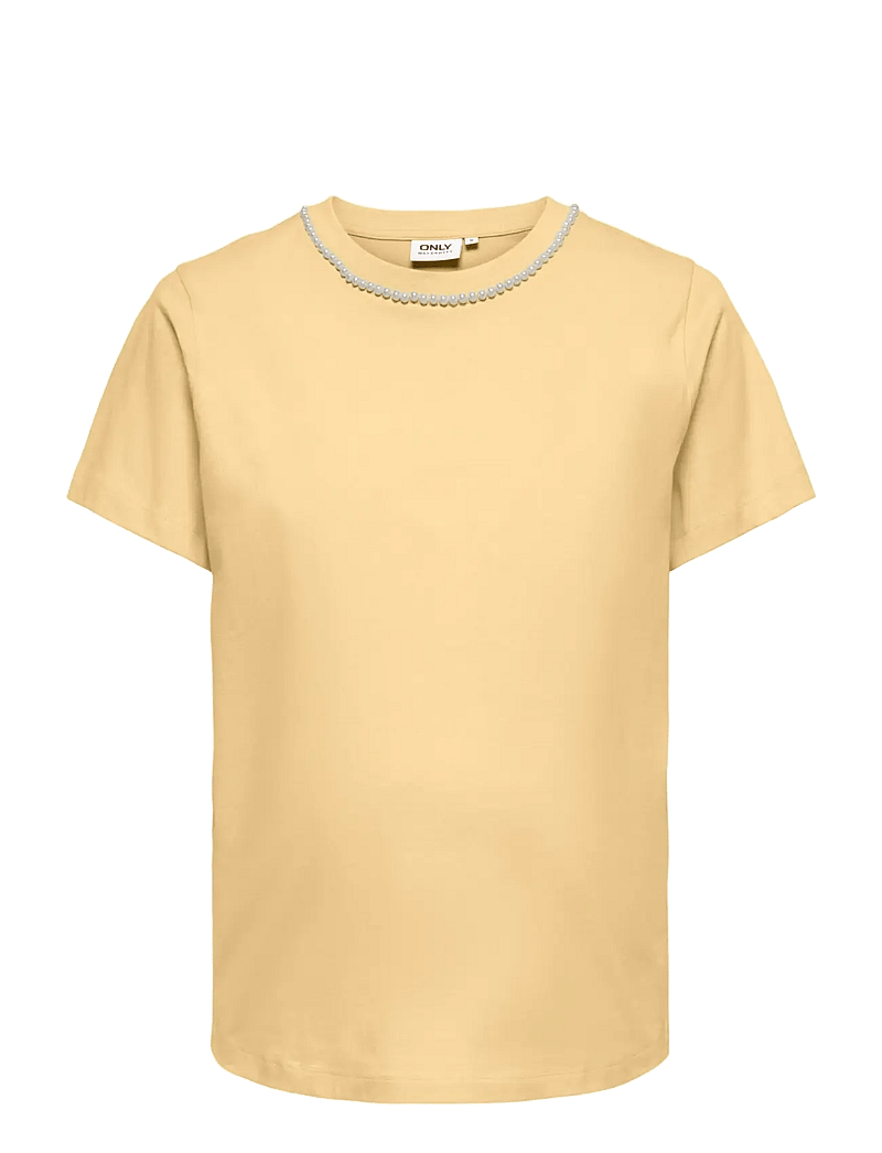 Only Maternity - OLMCHELSEA S/S EMB TOP BOX JRS - t-shirts - sunlight - 0