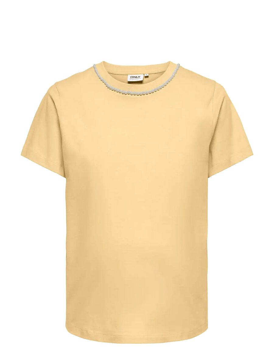 Only Maternity - OLMCHELSEA S/S EMB TOP BOX JRS - t-shirts - sunlight - 0