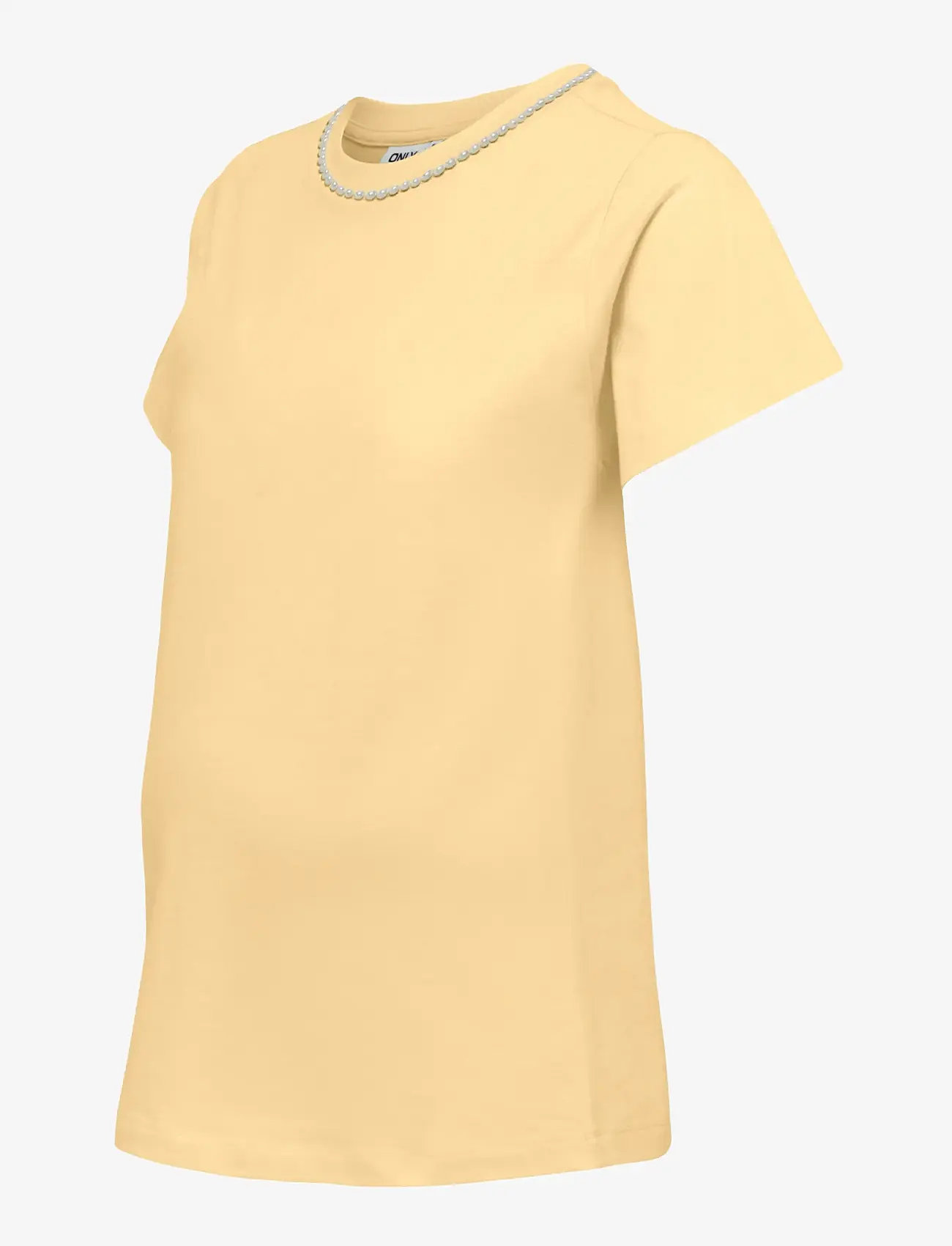 Only Maternity - OLMCHELSEA S/S EMB TOP BOX JRS - t-shirts - sunlight - 2