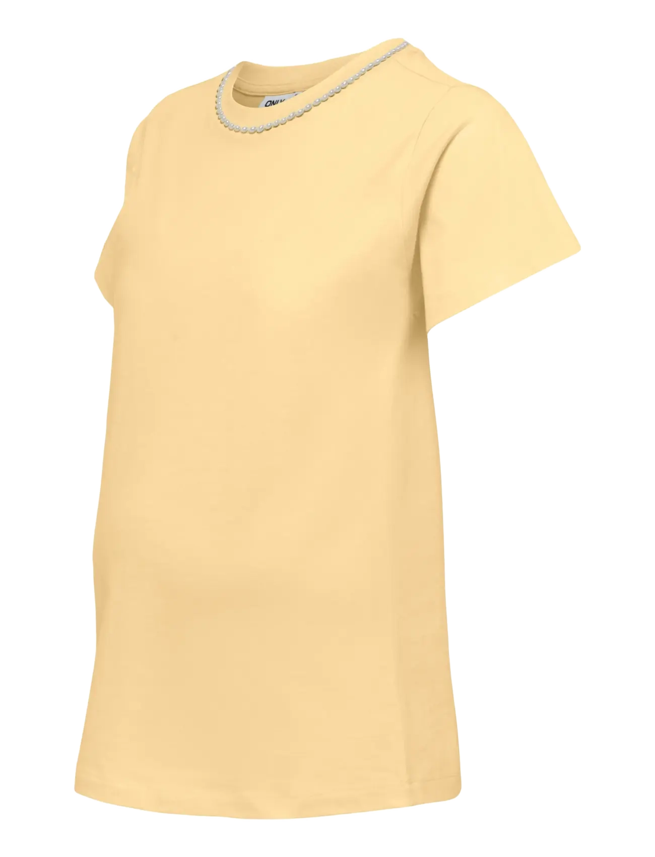 Only Maternity - OLMCHELSEA S/S EMB TOP BOX JRS - t-shirts - sunlight - 2