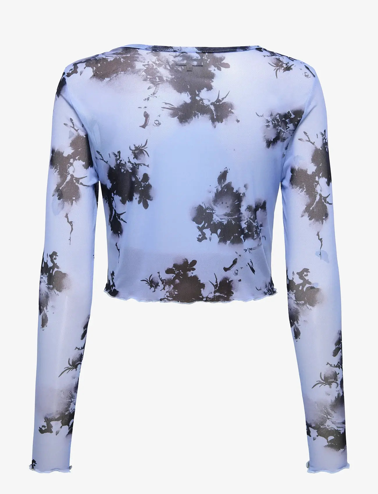 Only Maternity - OLMLOURA MESH LINE L/S O-NECK TOP JRS - crop tops - blue heron - 2