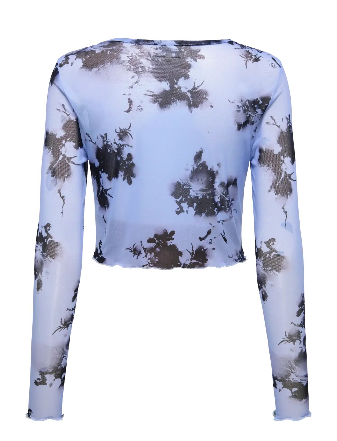 Only Maternity - OLMLOURA MESH LINE L/S O-NECK TOP JRS - crop tops - blue heron - 2