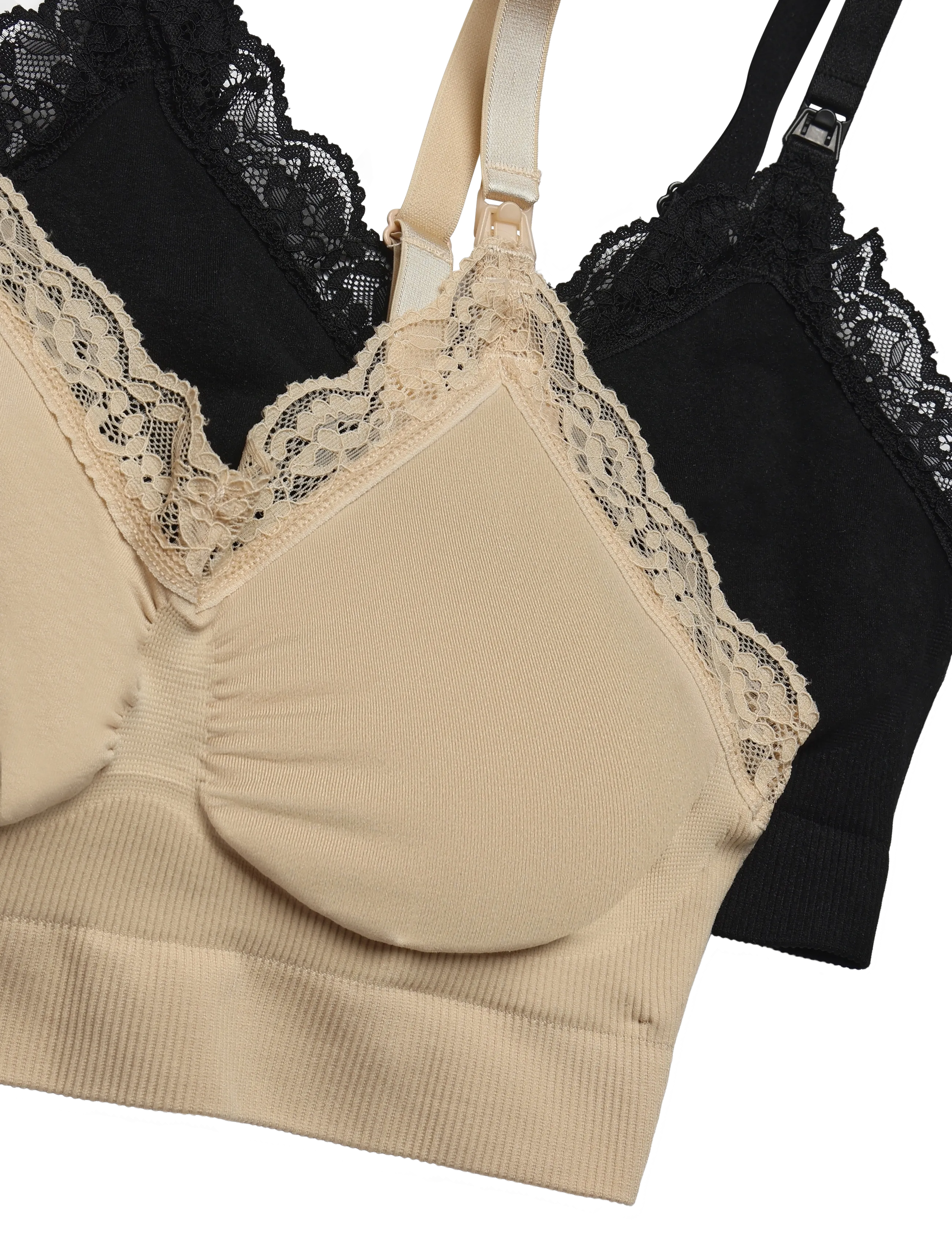 Only Maternity - OLMROSIE NURSING LACE BRA 2-PACK ACC - crÈme brÛlÉe - 2