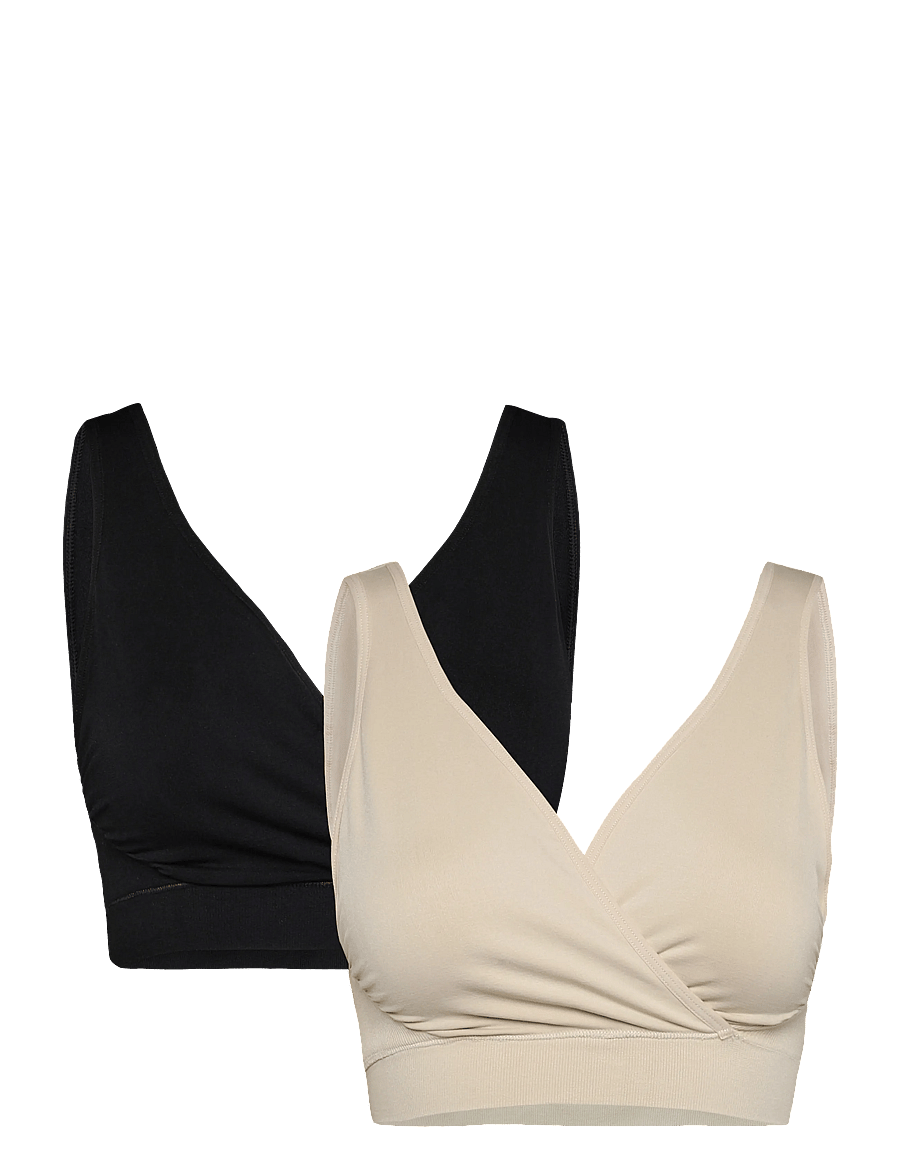 Only Maternity - OLMROSIE NURSING WRAP BRA 2-PACK ACC - crÈme brÛlÉe - 0