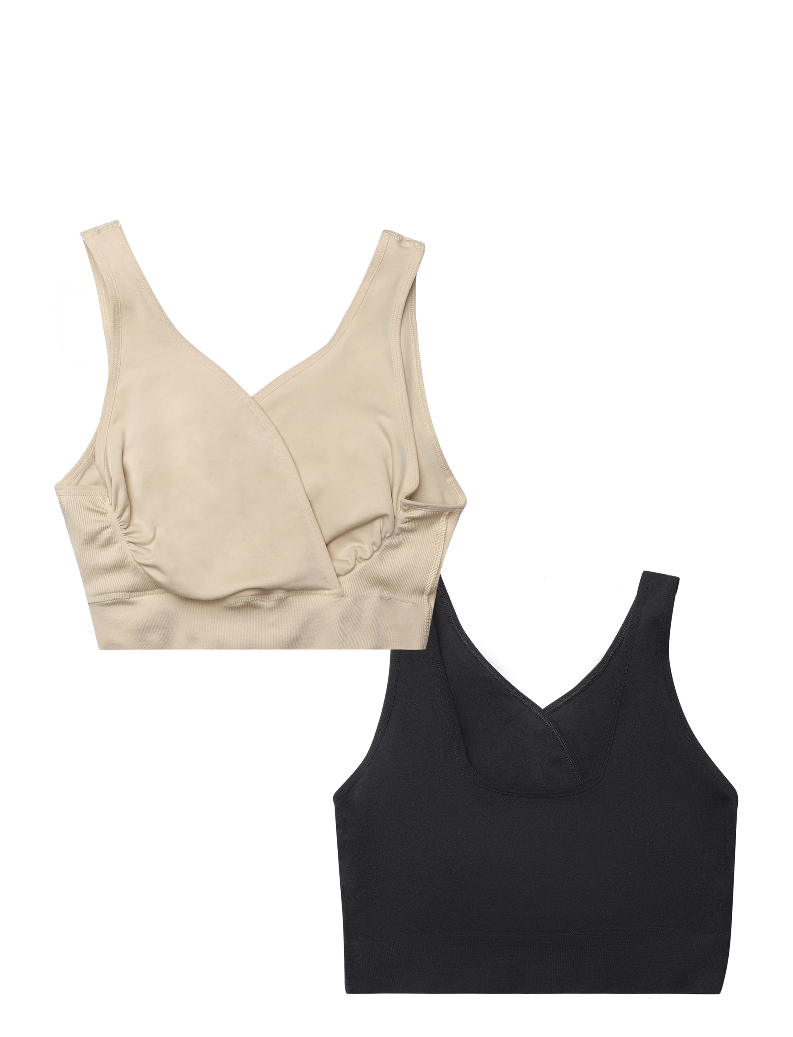Only Maternity - OLMROSIE NURSING WRAP BRA 2-PACK ACC - crÈme brÛlÉe - 2