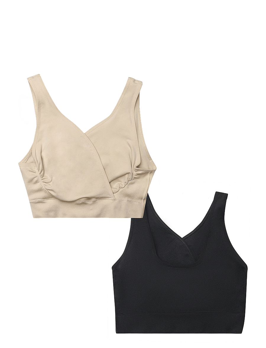 Only Maternity - OLMROSIE NURSING WRAP BRA 2-PACK ACC - crÈme brÛlÉe - 2