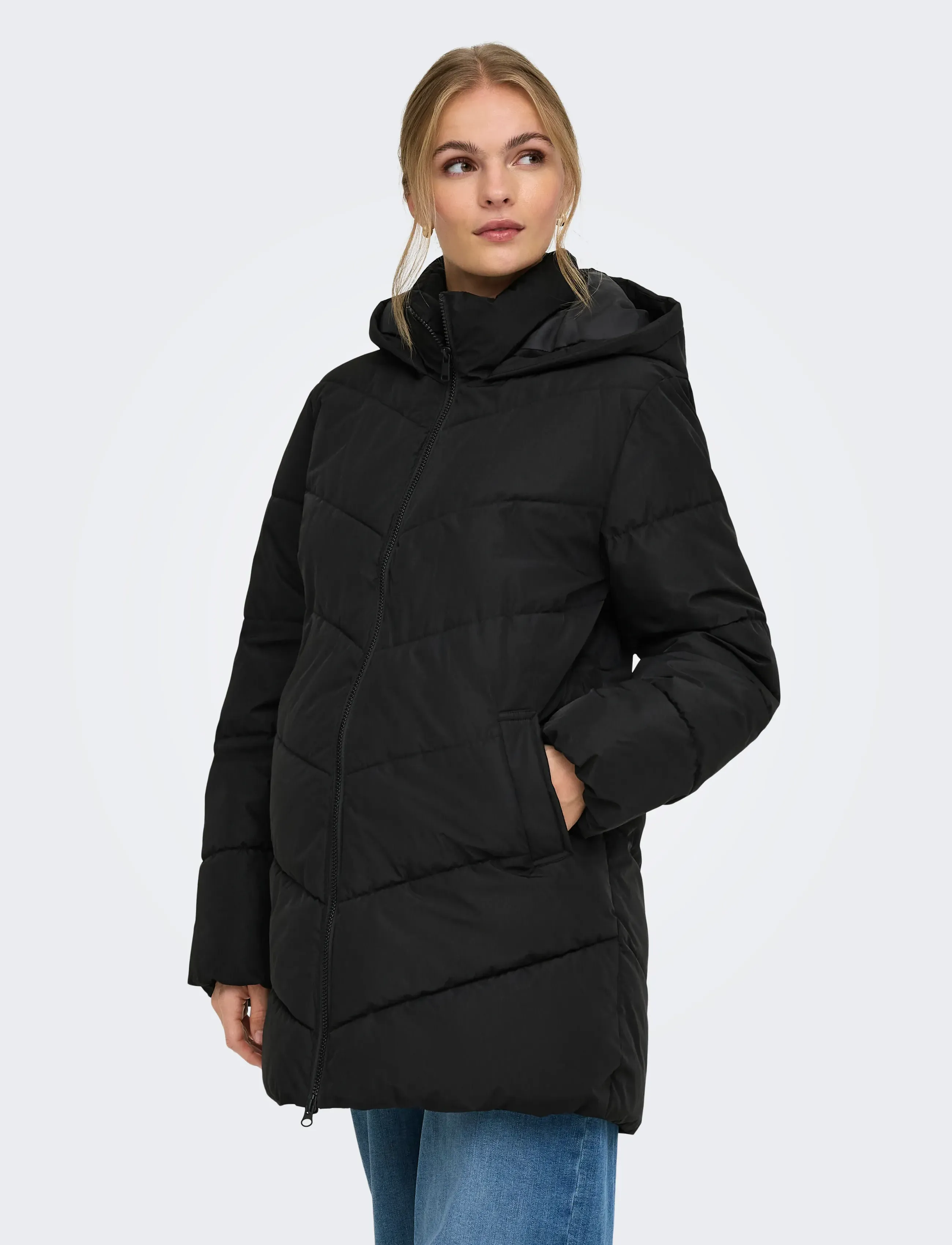 Only Maternity OLMCLAIR MAMA PUFFER COAT OTW - winter jacket - black - Maternity - BLACK / black