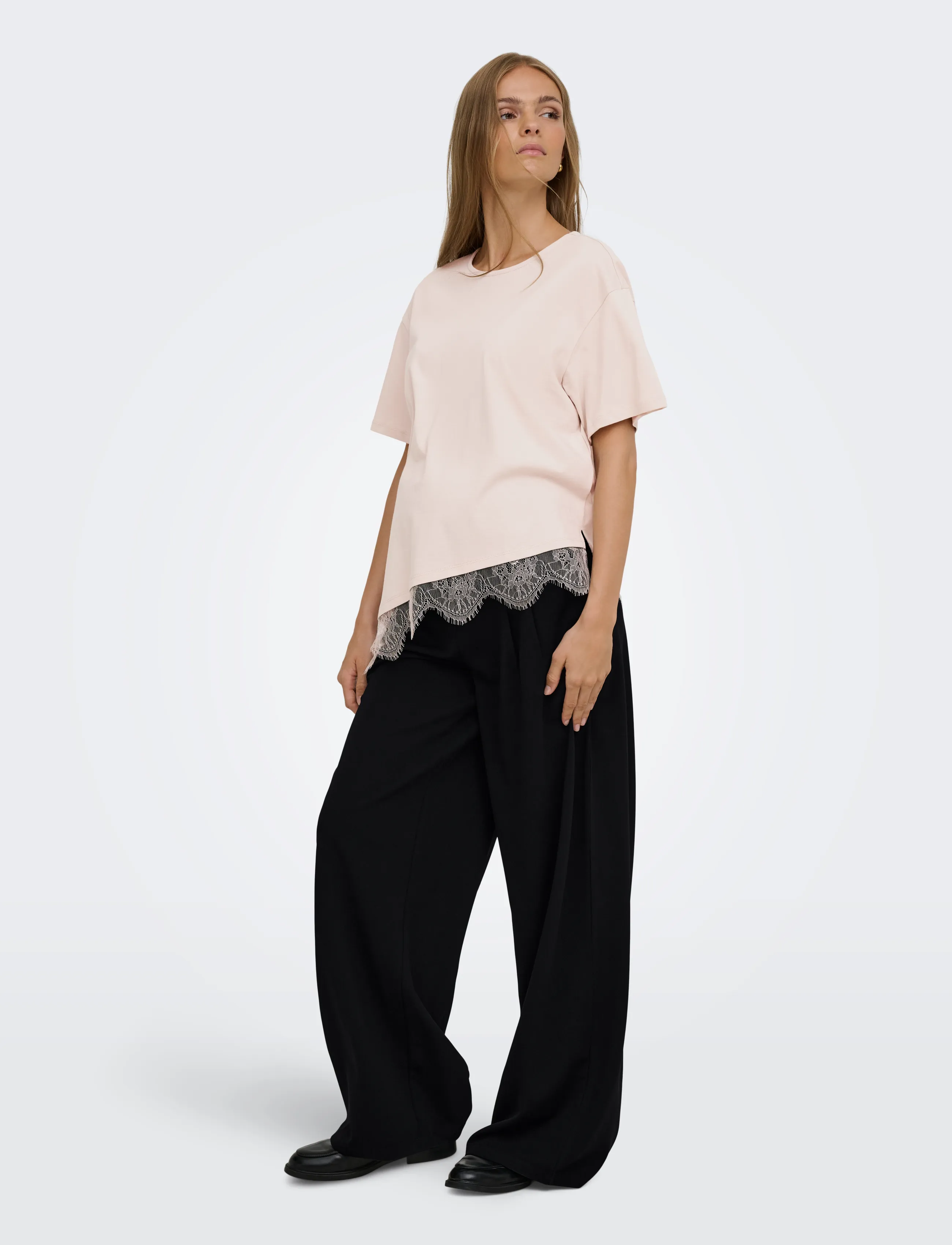 Only Maternity - OLMSANIA DART O/B WIDE PANT JRS NOOS - vida byxor - black - 5