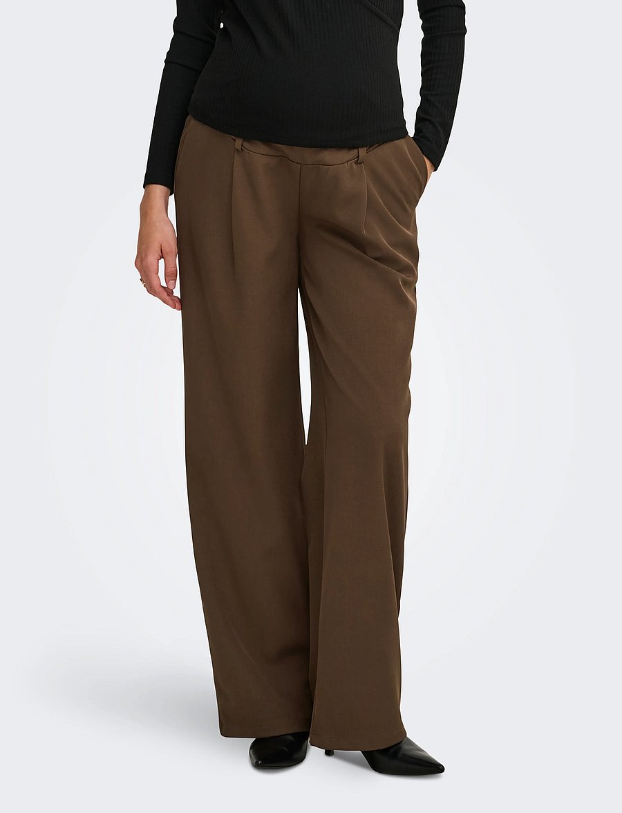 Only Maternity - OLMLINDA-BERRY O/B STR PANT TLR - chocolate martini - 0