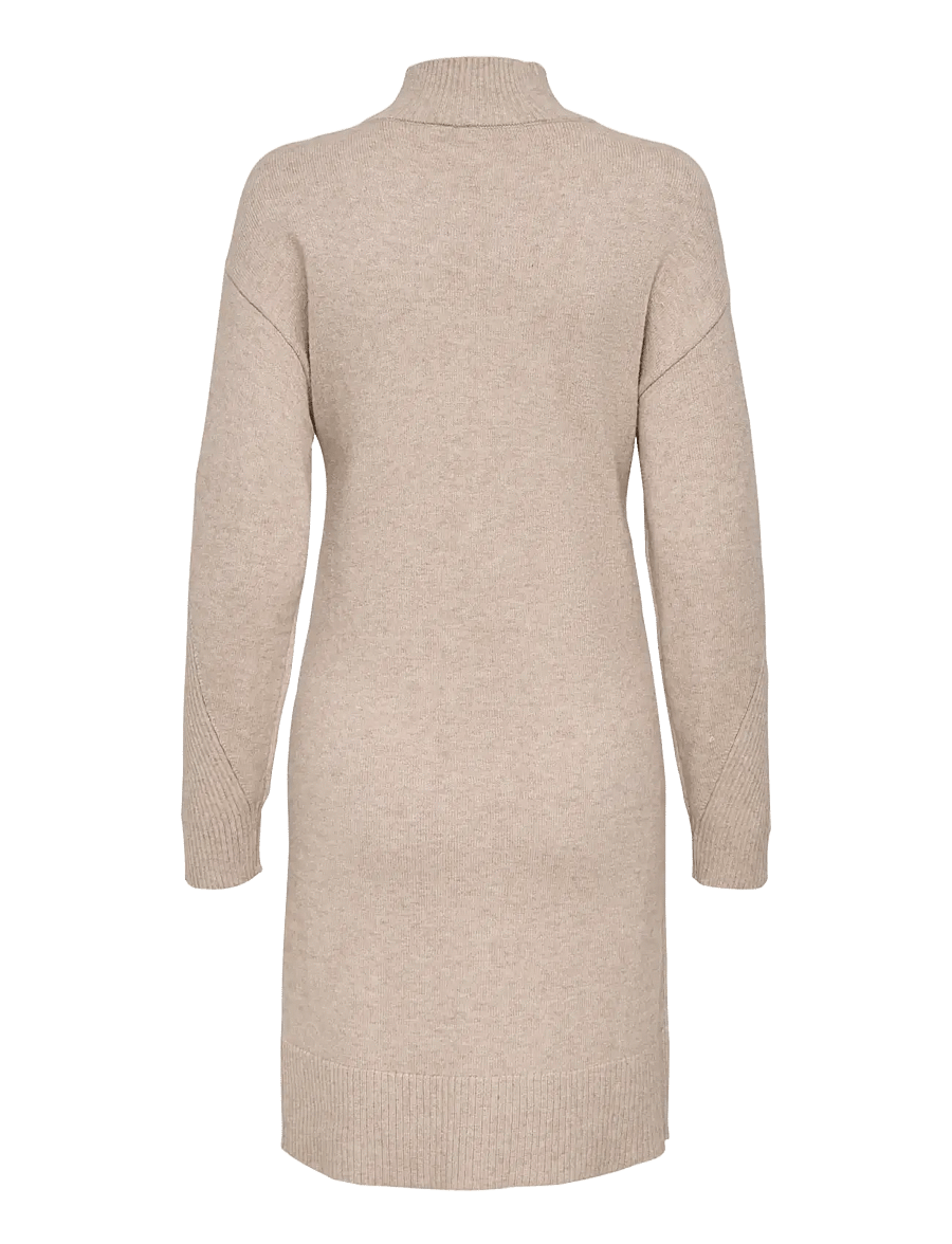 Only Maternity - OLMPRINCESS LS HIGHNECK DRESS KNT NOOS - mocha meringue - 1
