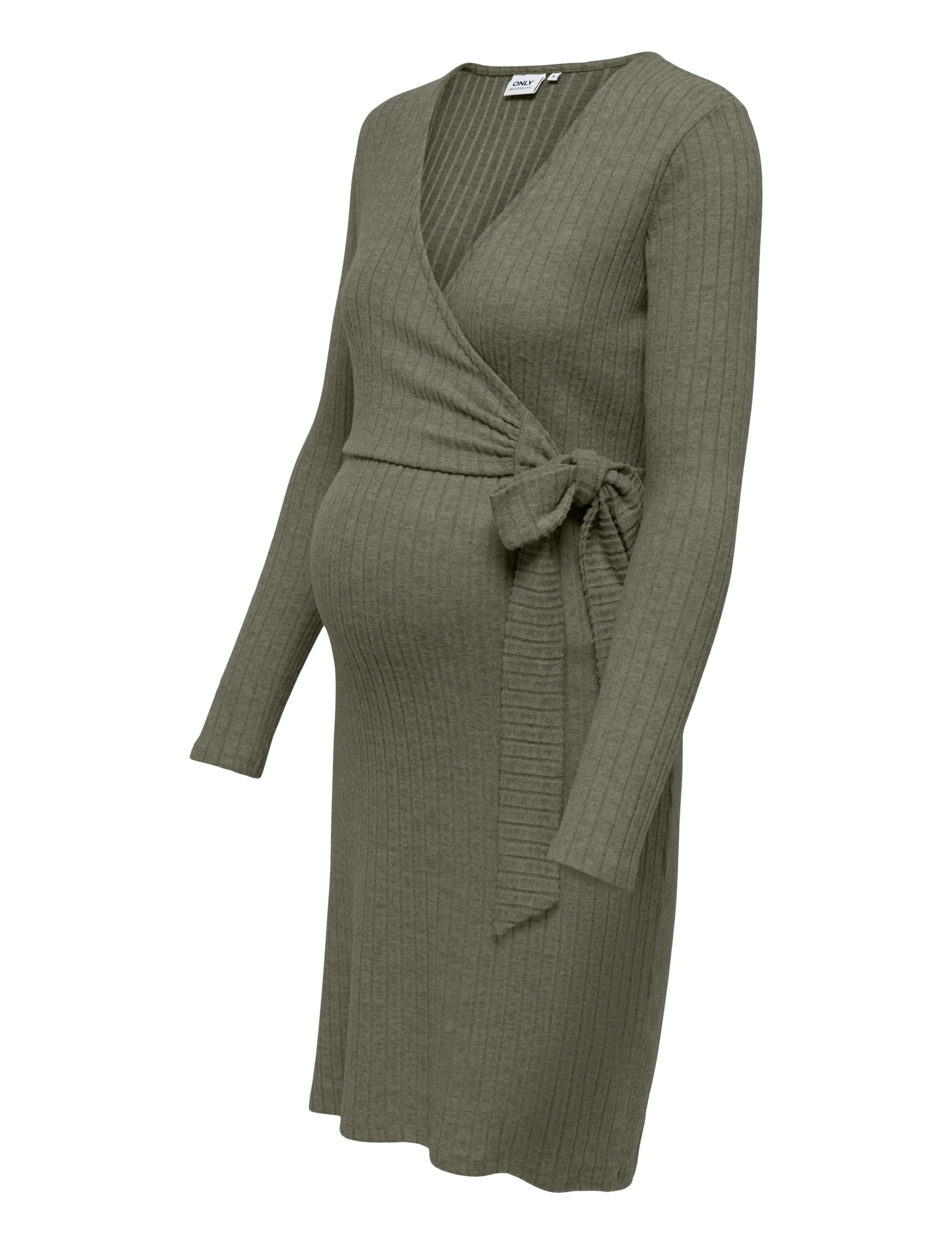 Only Maternity - OLMLOLA LS WRAP TIE ABK NURS DRESS JRS - smokey olive - 3