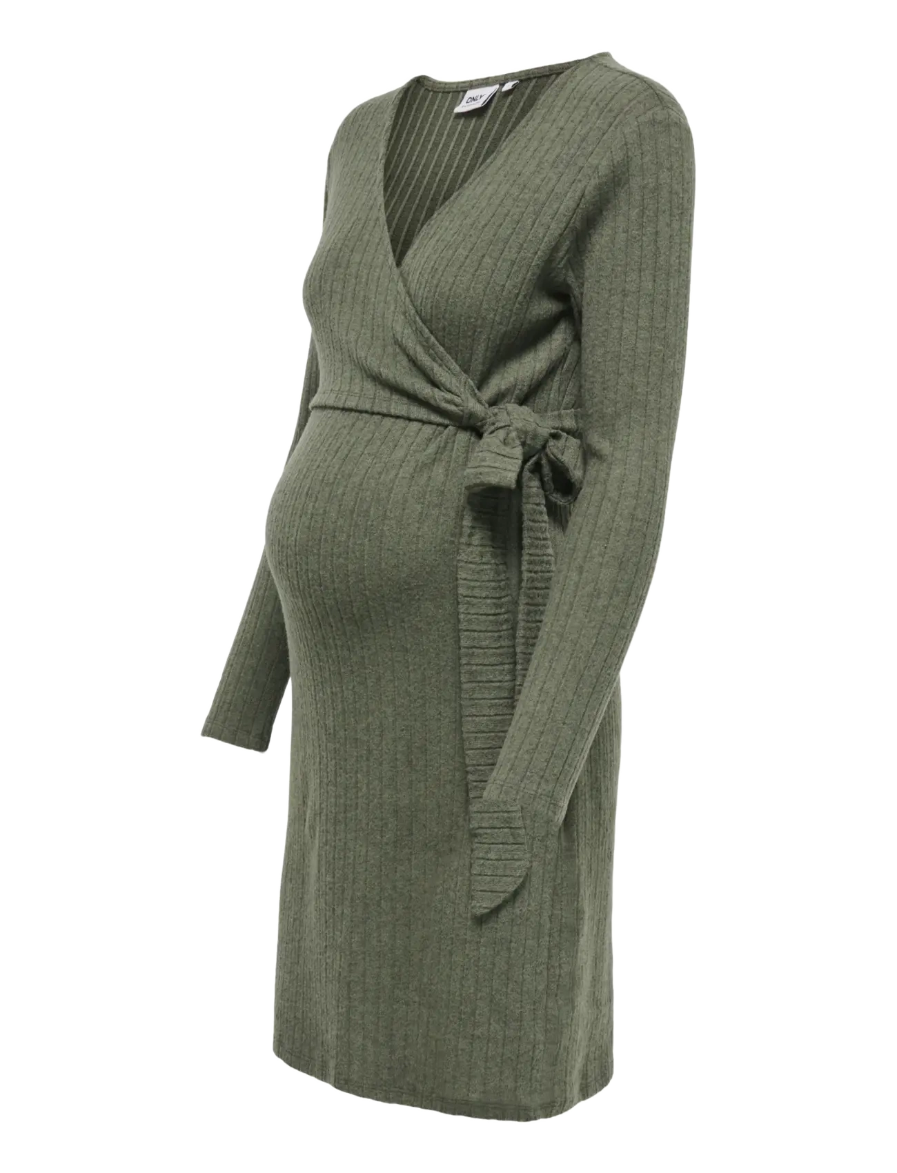 Only Maternity - OLMLOLA LS WRAP TIE ABK NURS DRESS JRS - smokey olive - 2