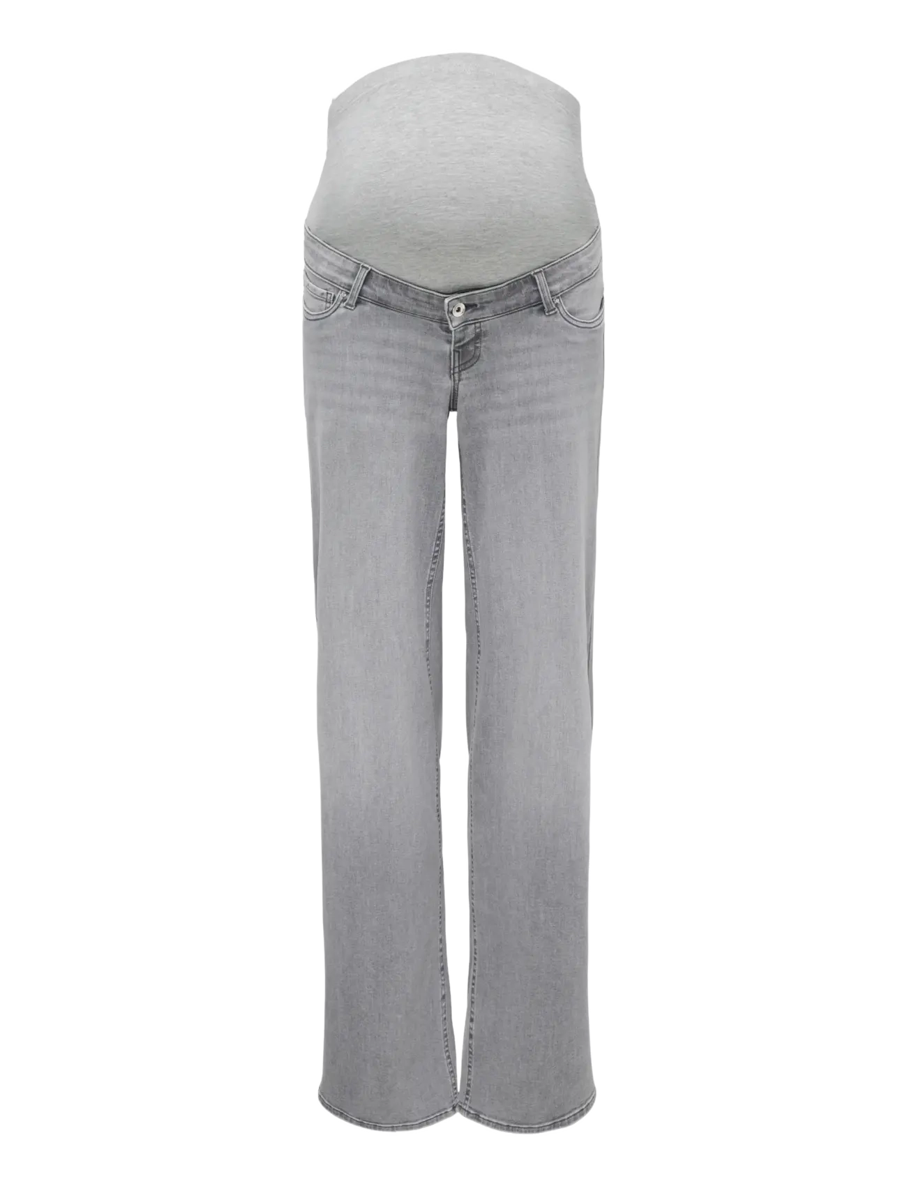 Only Maternity - OLMMADISON BLUSH WIDE DNM REA093 NOOS - hosen mit weitem bein - grey denim - 1