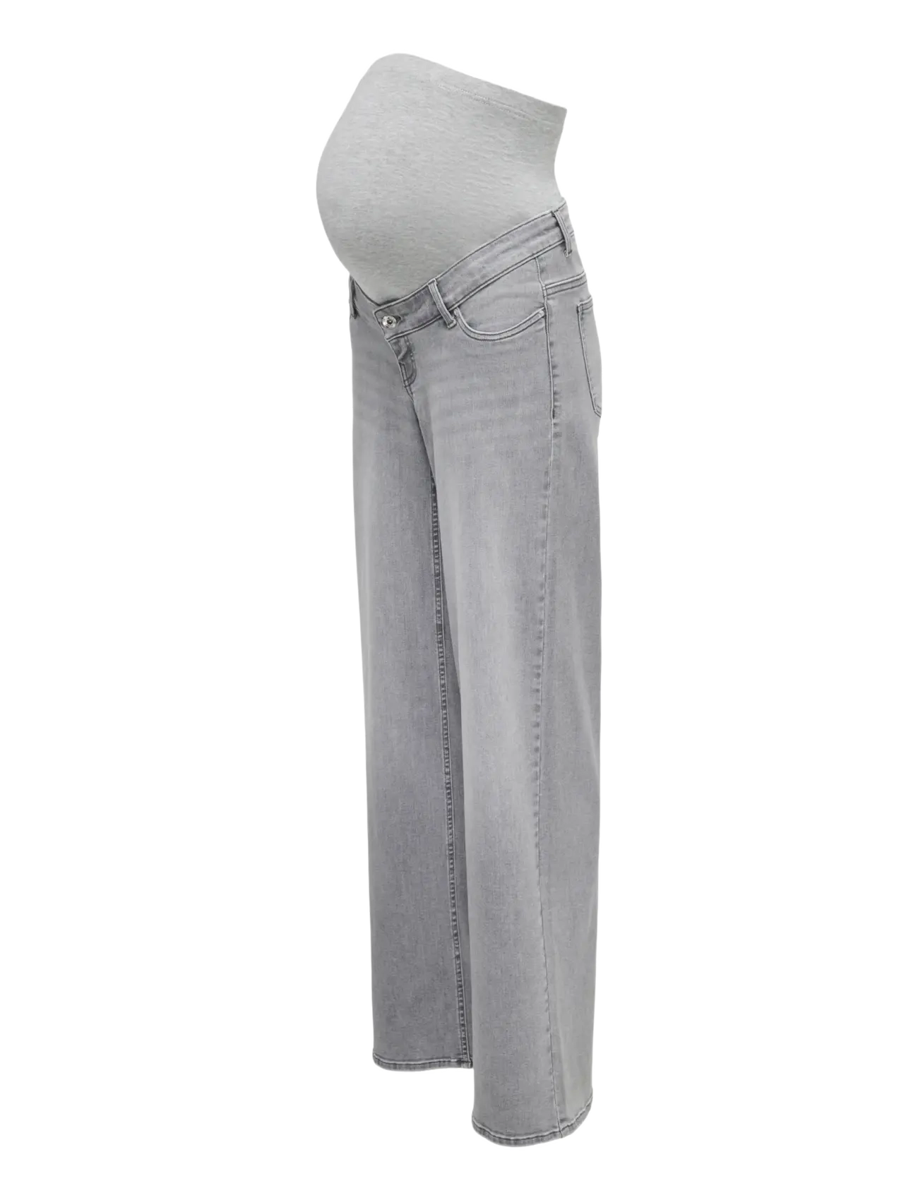 Only Maternity - OLMMADISON BLUSH WIDE DNM REA093 NOOS - hosen mit weitem bein - grey denim - 3