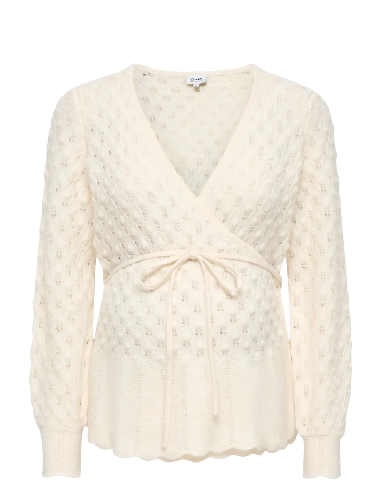 Only Maternity OLMSILLA LS WRAP CARDIGAN KNT - Strickjacken - BIRCH / cream