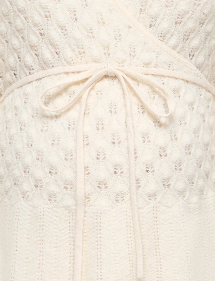 Only Maternity - OLMSILLA LS WRAP CARDIGAN KNT - overdele - birch - 3