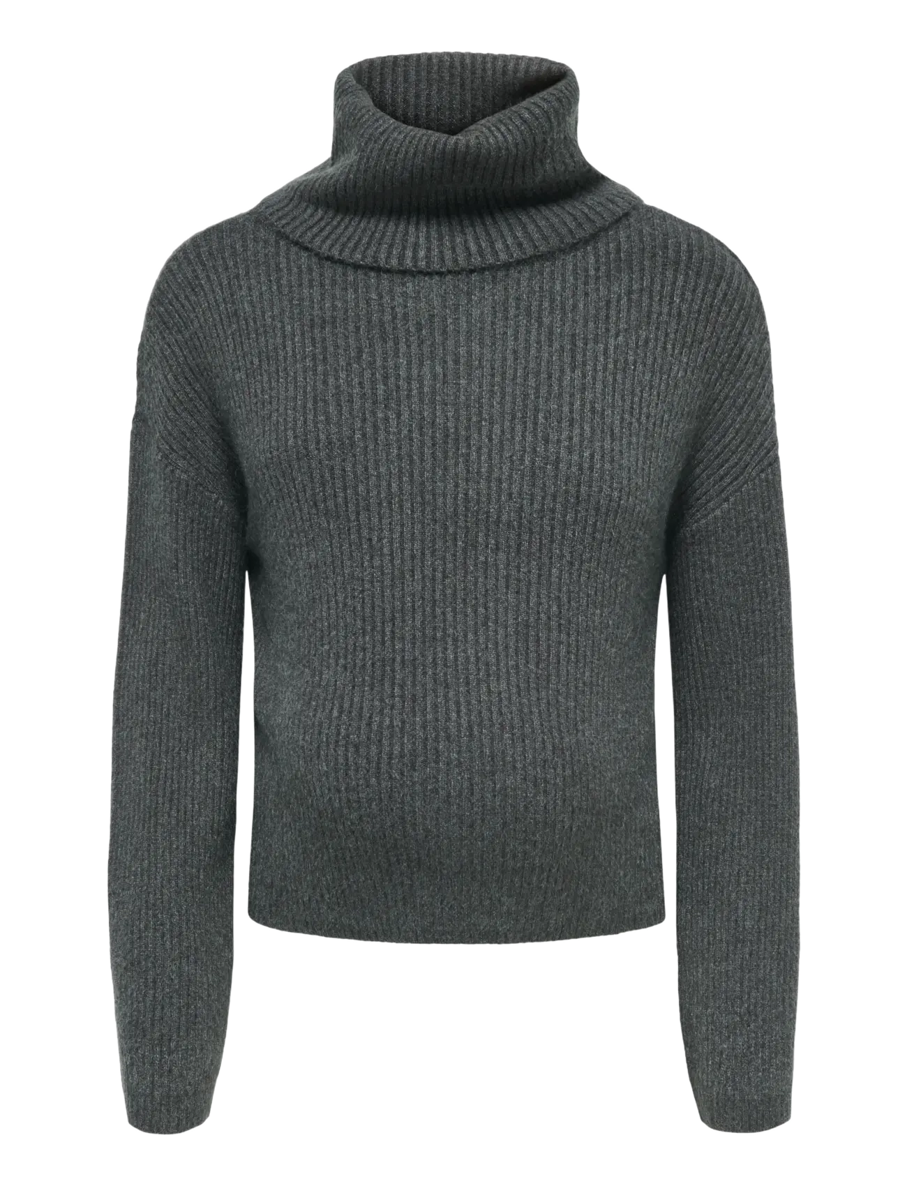 Only Maternity OLMRIBELLA L/S ROLL NECK KNT - Everyday Style - DARK GREY MELANGE / grey