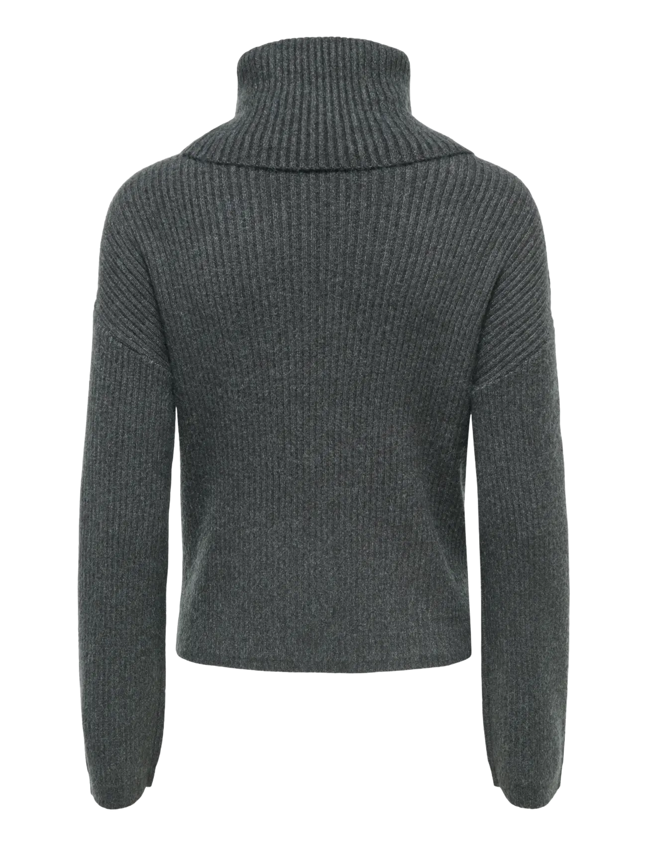 Only Maternity - OLMRIBELLA L/S ROLL NECK KNT - turtlenecks - dark grey melange - 1