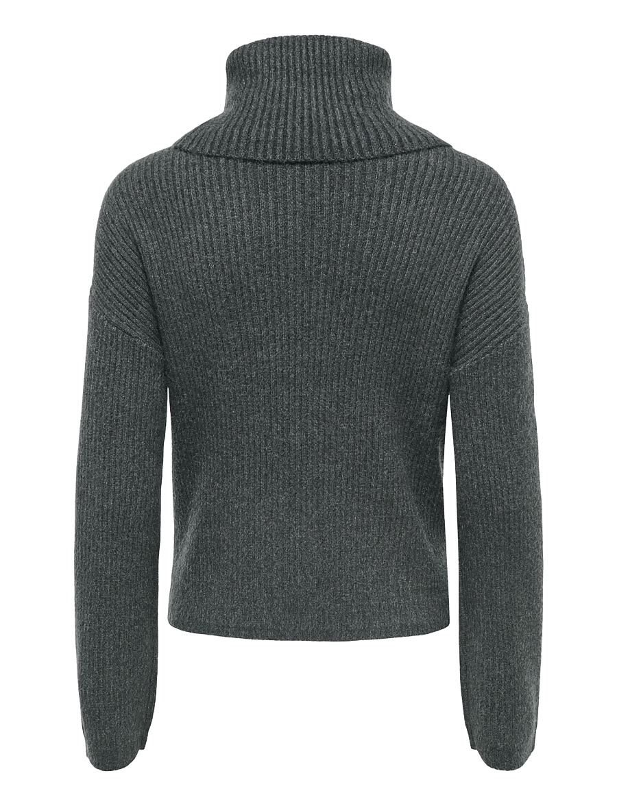 Only Maternity - OLMRIBELLA L/S ROLL NECK KNT - turtlenecks - dark grey melange - 1