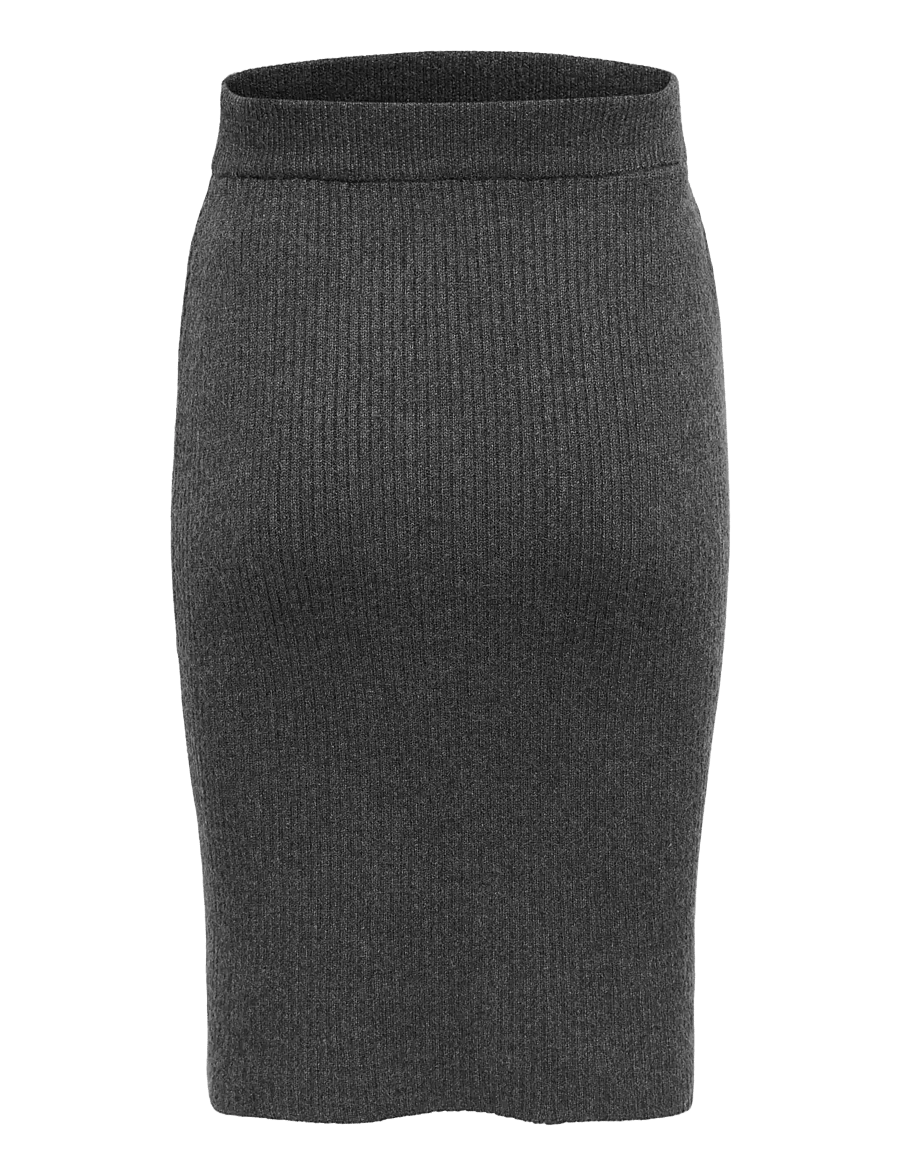Only Maternity - OLMRIBELLA MINI SKIRT KNT - strickröcke - dark grey melange - 1
