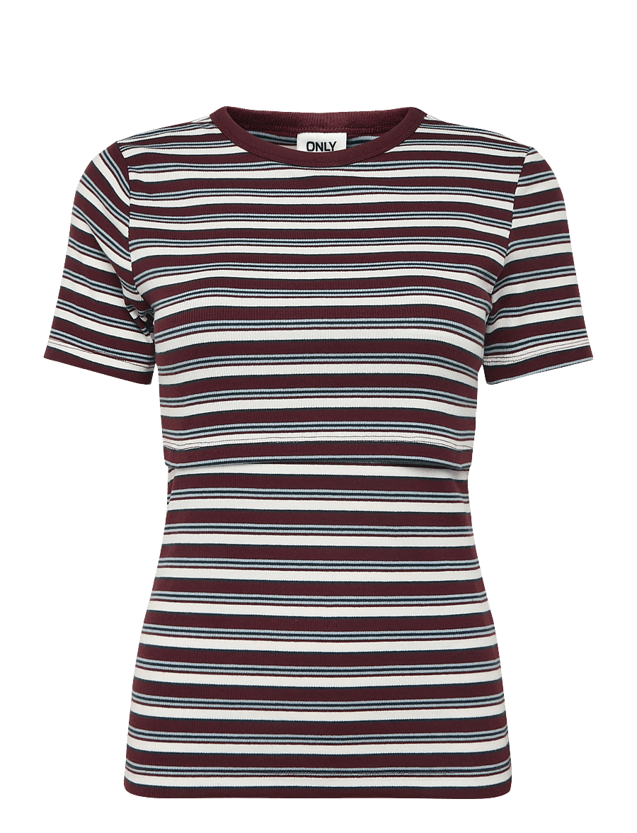 Only Maternity - OLMVAL S/S O-NECK STRIPE NURSING TOP JRS - fig - 0