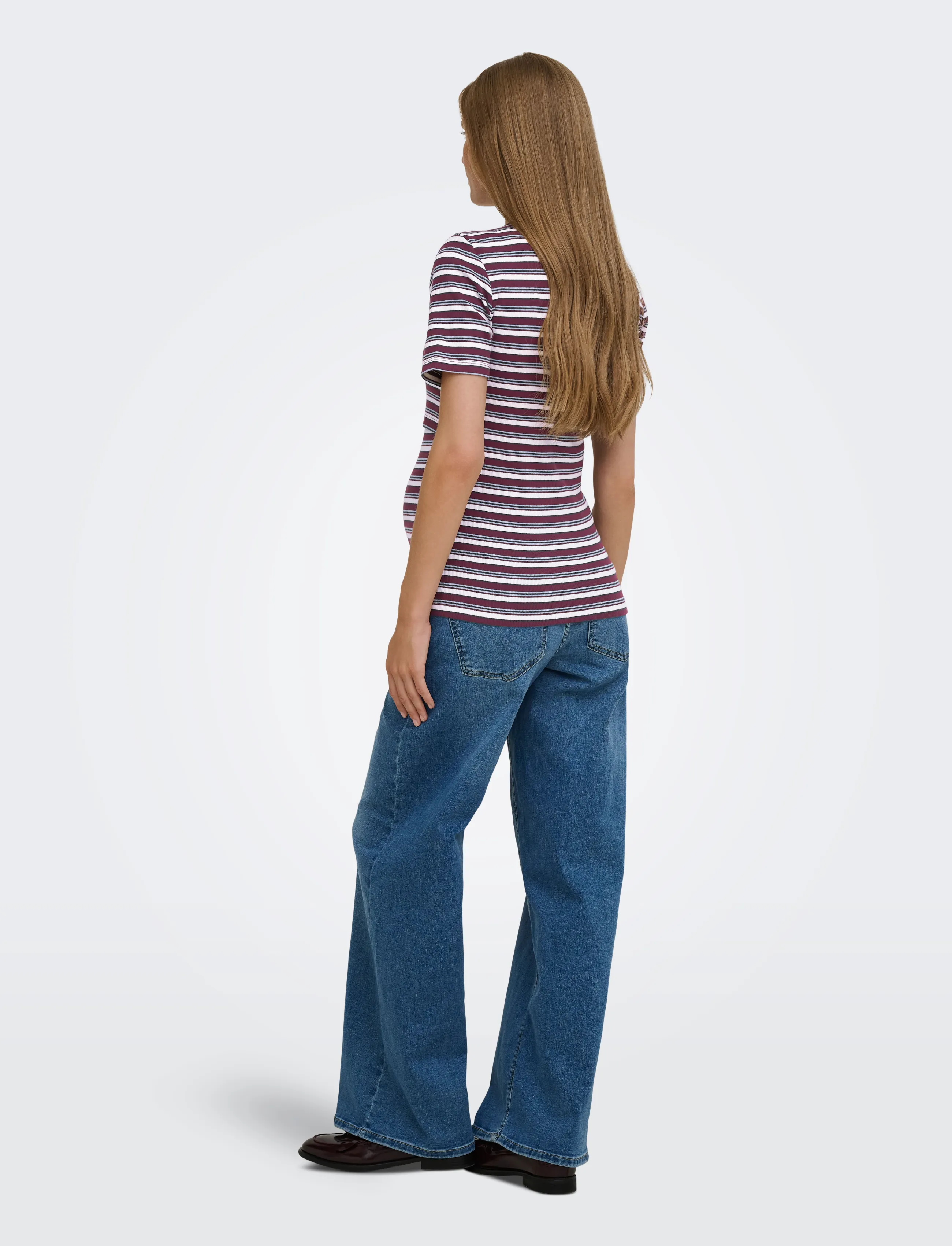 Only Maternity - OLMVAL S/S O-NECK STRIPE NURSING TOP JRS - oberteile - fig - 3