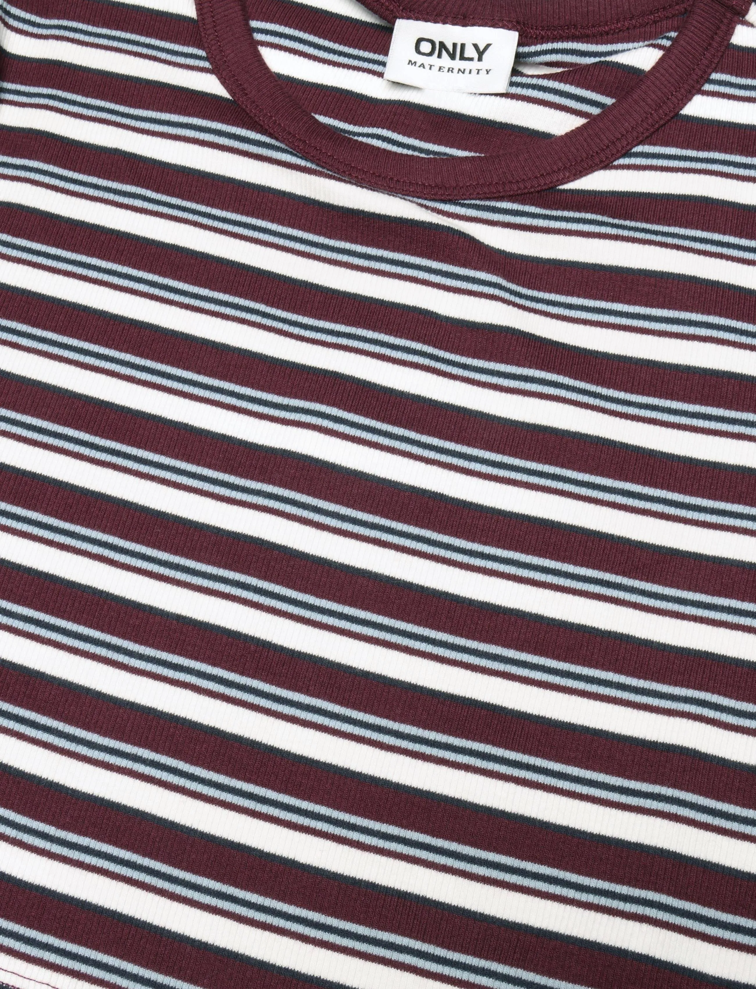 Only Maternity - OLMVAL S/S O-NECK STRIPE NURSING TOP JRS - fig - 2
