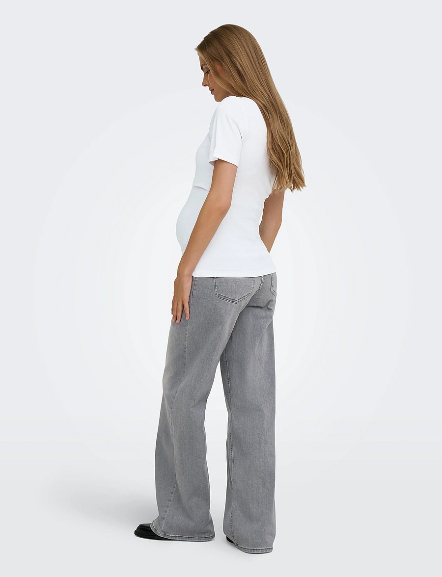 Only Maternity - OLMNIMA SS O-NECK NURSING TOP 2-PACK JRS - oberteile - black - 4