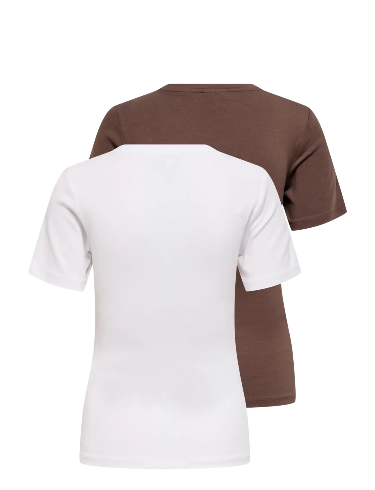 Only Maternity - OLMNIMA SS O-NECK NURSING TOP 2-PACK JRS - chocolate martini - 1