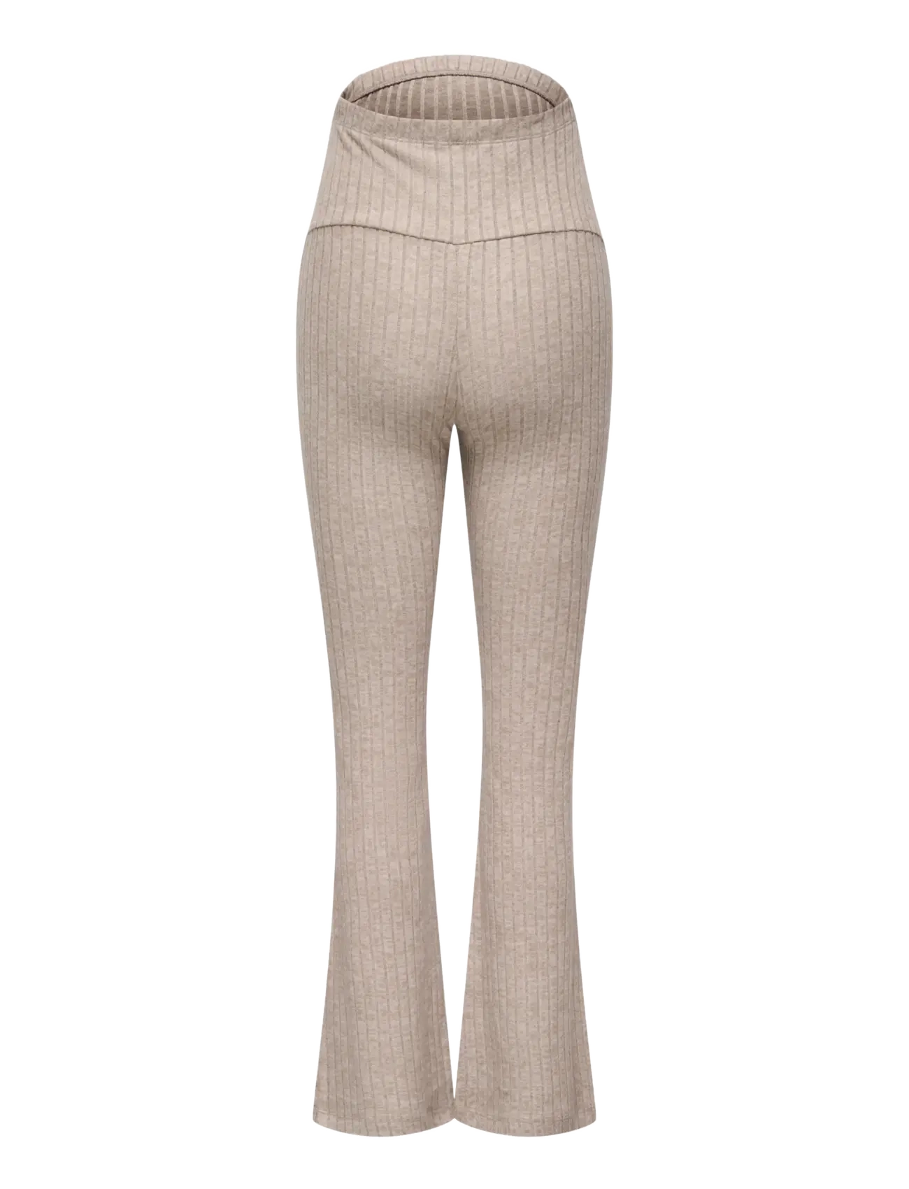 Only Maternity - OLMLOLA FLARED RIB PANT JRS - alt laiad püksid - mocha meringue - 1