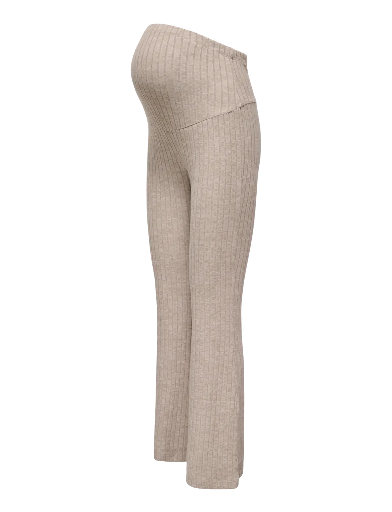 Only Maternity - OLMLOLA FLARED RIB PANT JRS - alt laiad püksid - mocha meringue - 2
