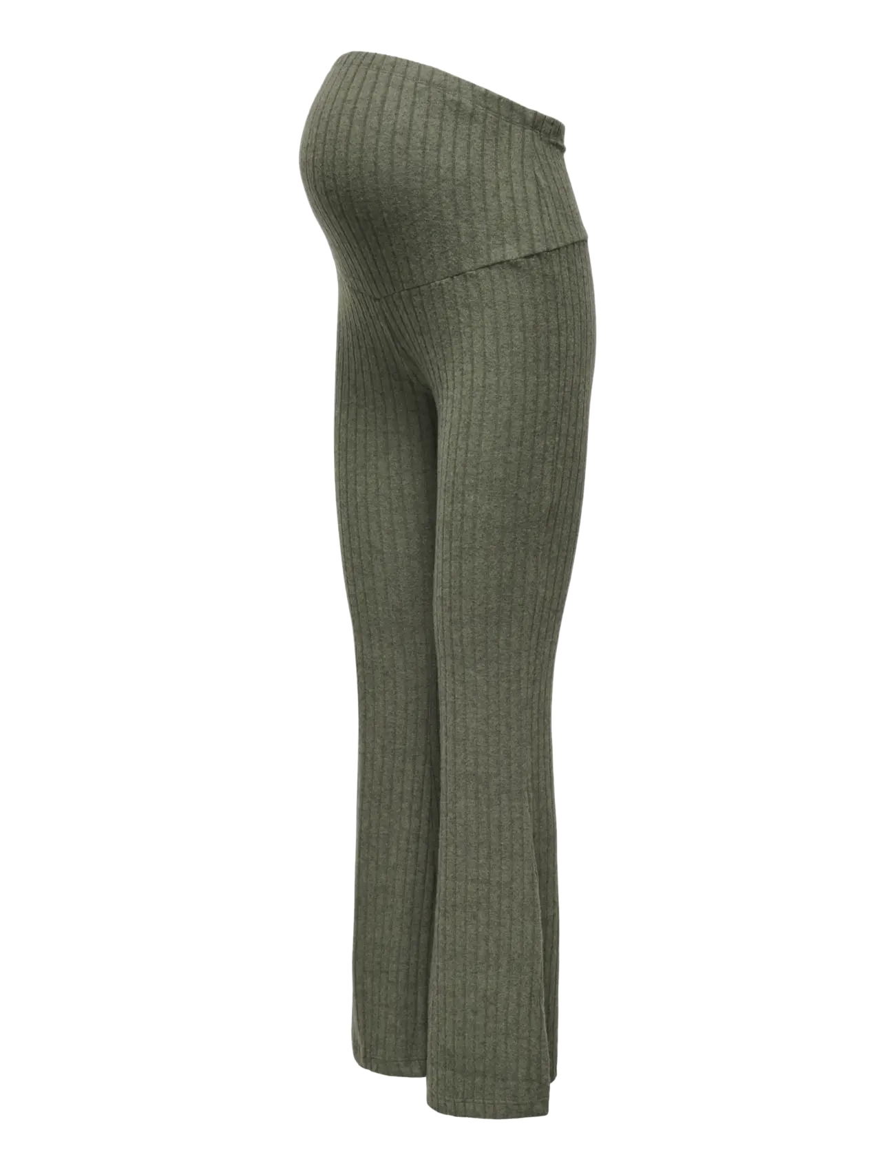 Only Maternity - OLMLOLA FLARED RIB PANT JRS - flare bukser - smokey olive - 2