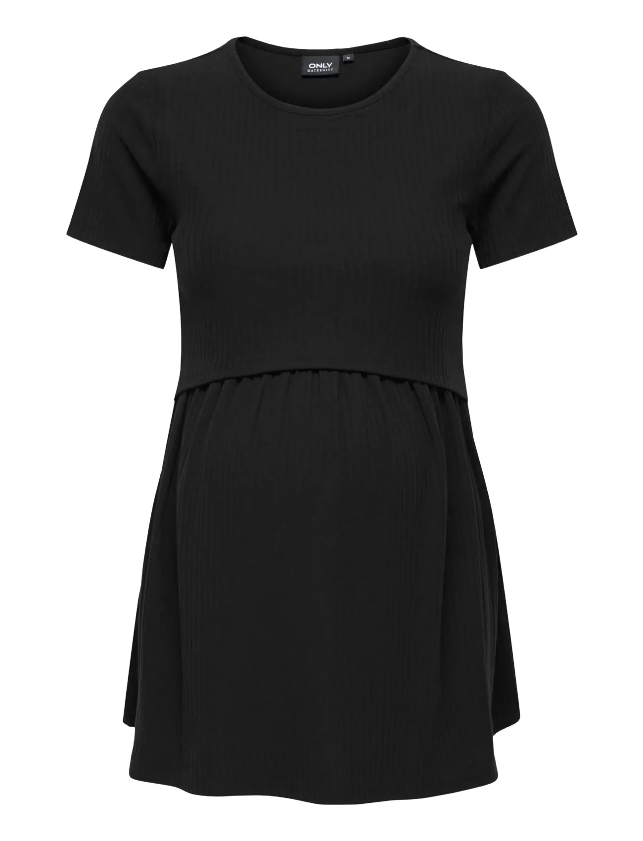 Only Maternity Olmmalaya Base Ss O-Neck Nursing Top Jrs, S, Black, T-Shirts & Toppe > Kortærmede, Dame