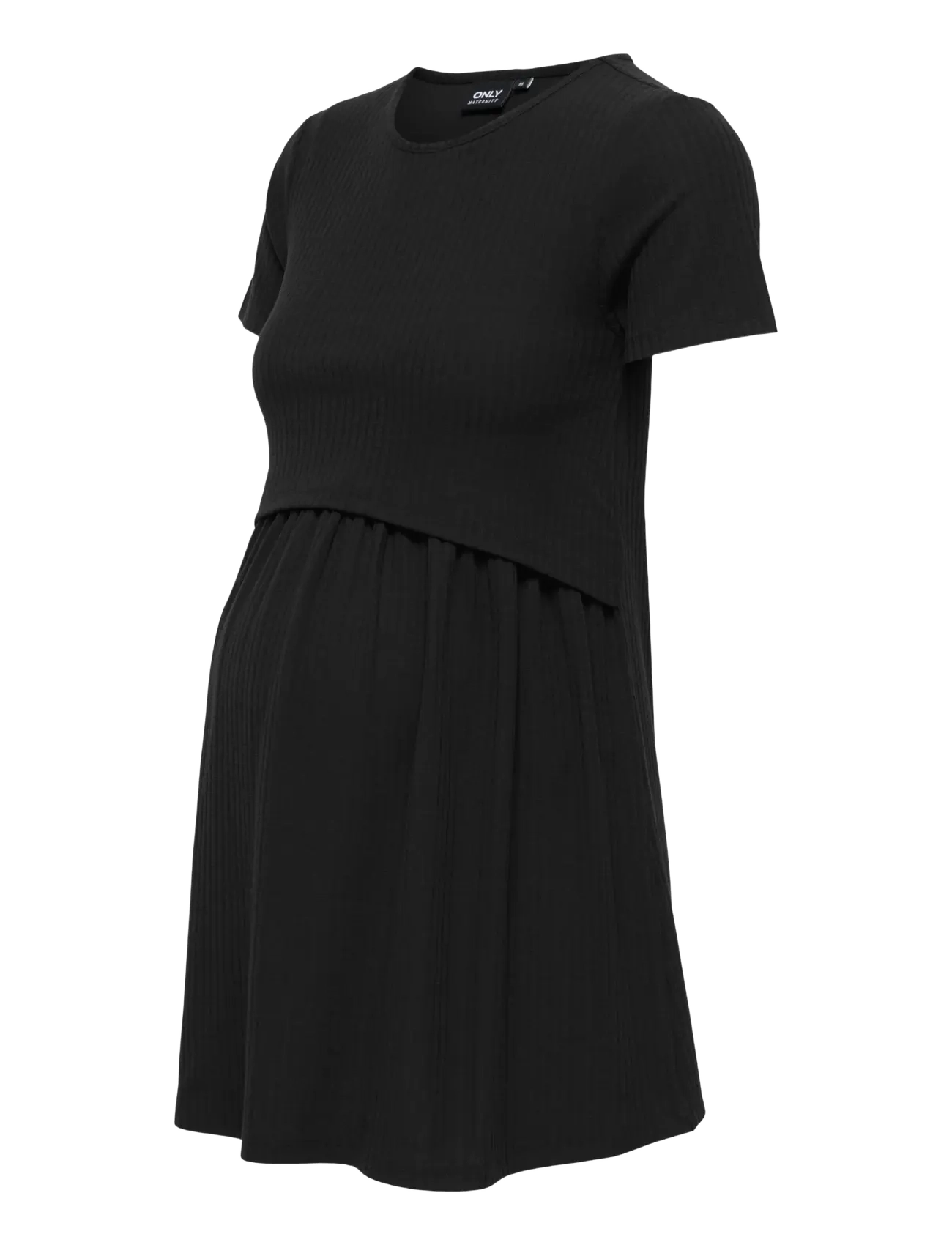 Only Maternity - OLMMALAYA BASE SS O-NECK NURSING TOP JRS - oberteile - black - 3
