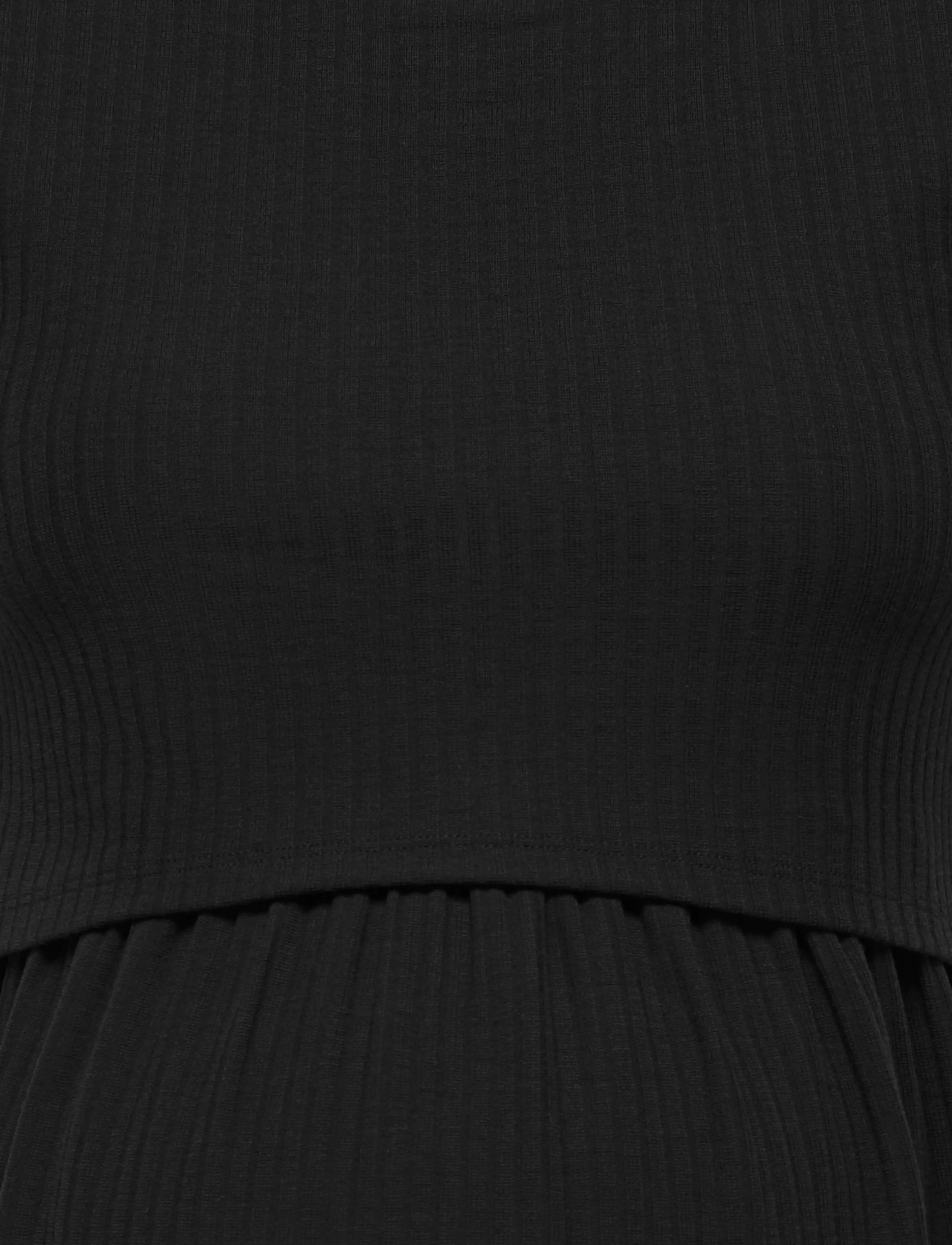 Only Maternity - OLMMALAYA BASE SS O-NECK NURSING TOP JRS - oberteile - black - 4