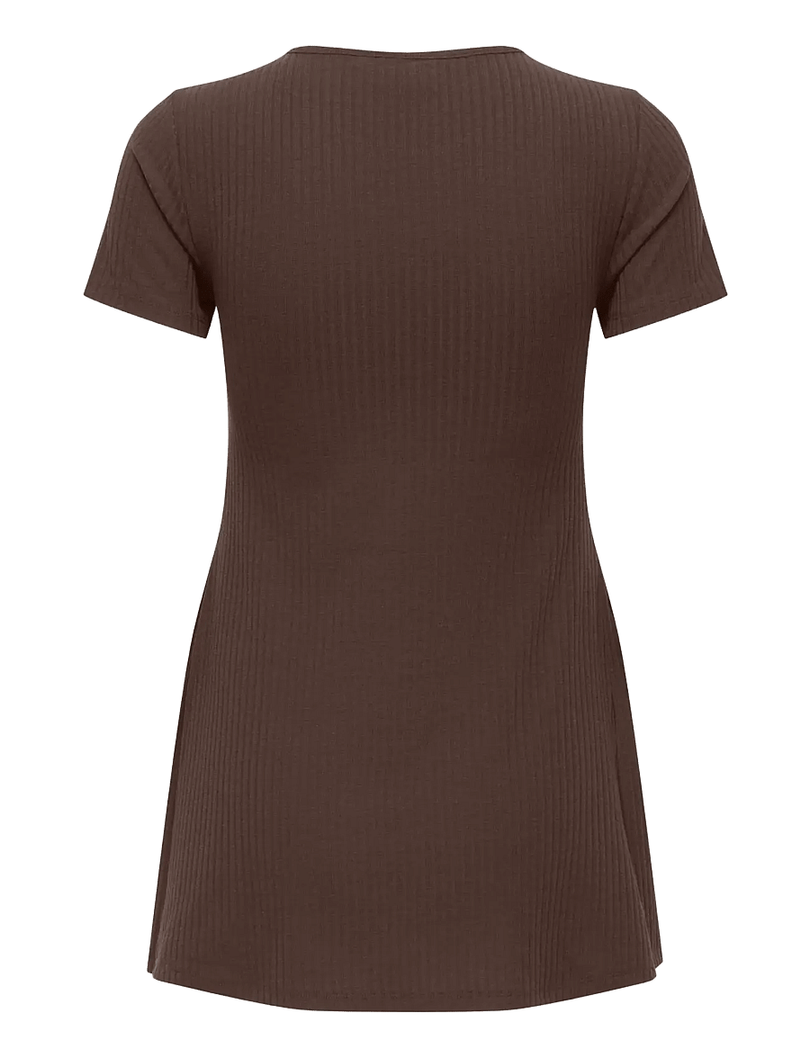 Only Maternity - OLMMALAYA BASE SS O-NECK NURSING TOP JRS - yläosat - bracken - 1