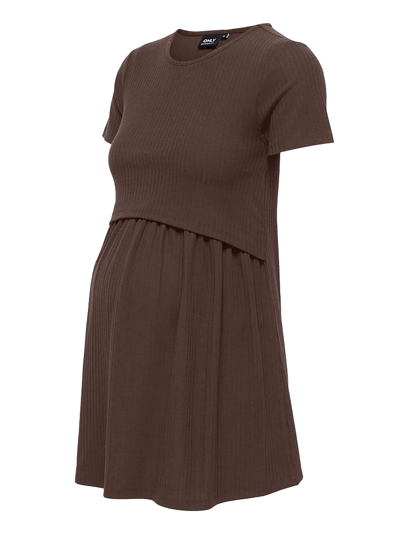 Only Maternity - OLMMALAYA BASE SS O-NECK NURSING TOP JRS - oberteile - bracken - 2